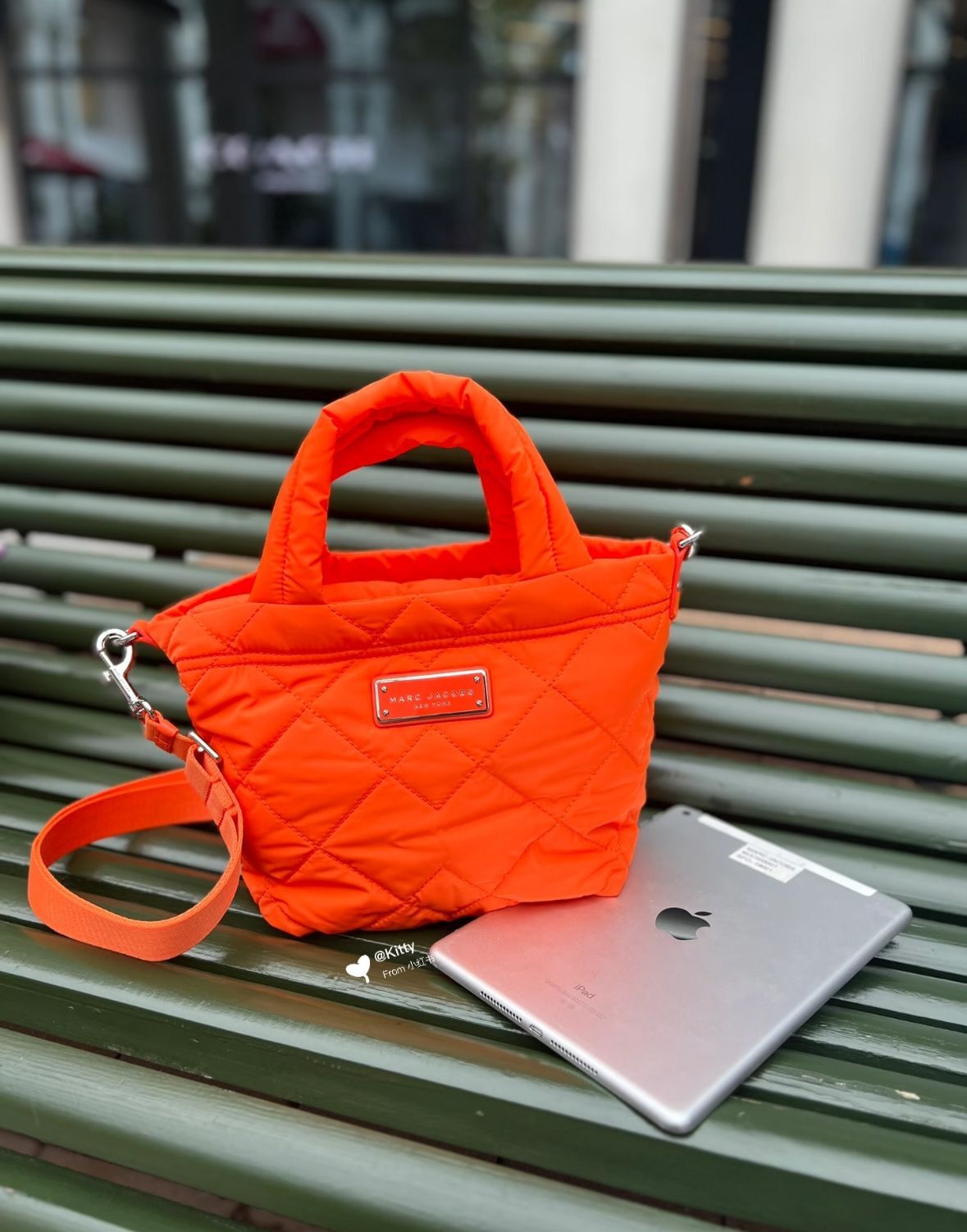 【預購】Marc Jacobs H051562 橙色尼龍托特包