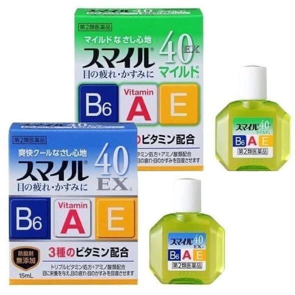 獅王 smile 40EX Mild眼藥水15ml 藍色/綠色
