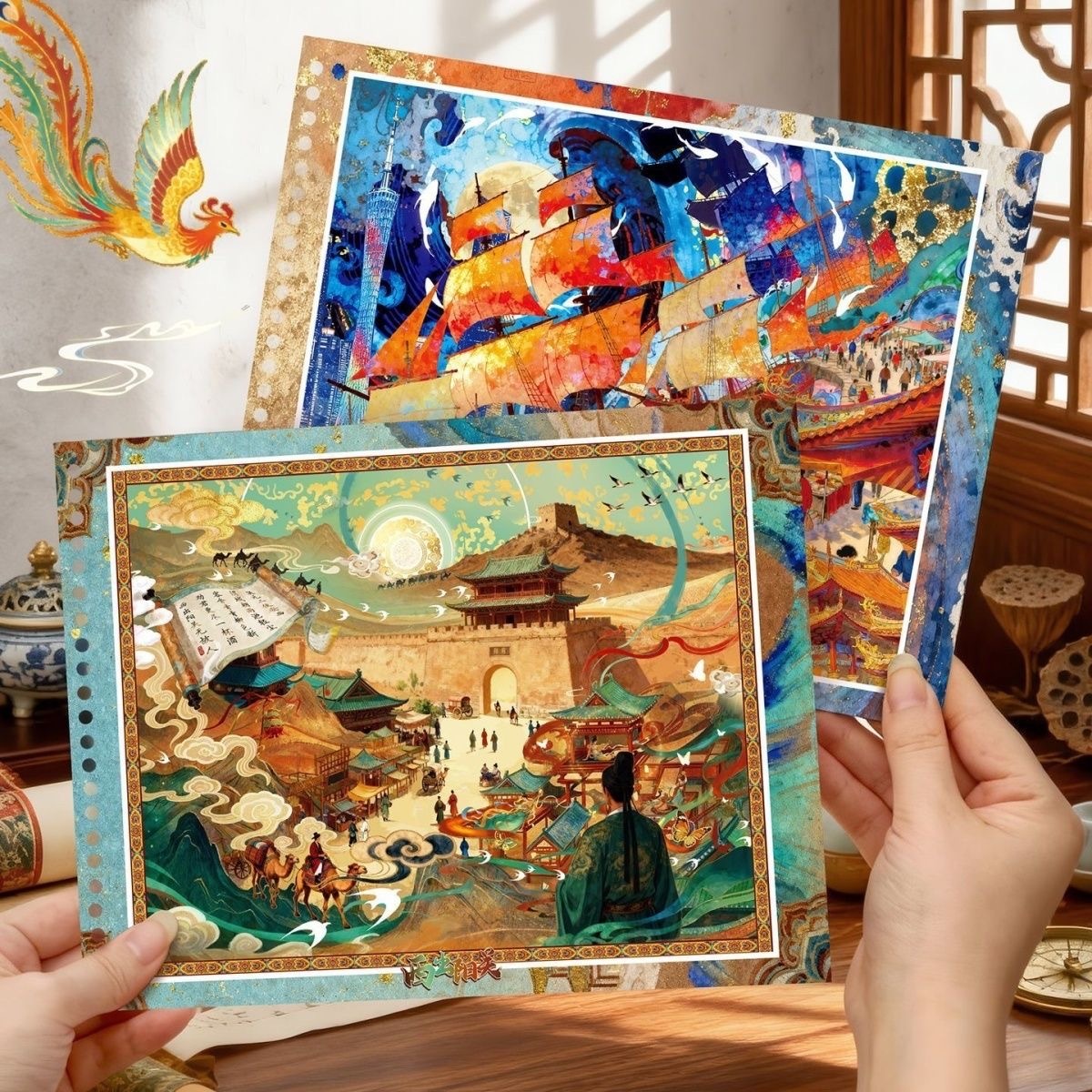 3D立体微缩场景贴纸 丝路华光
