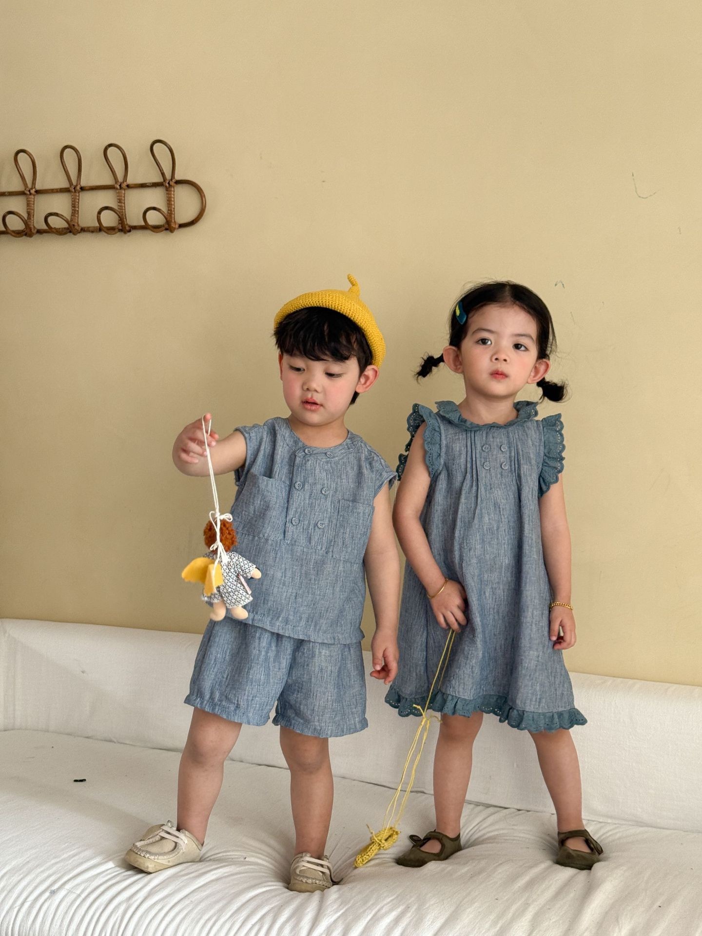 夏季兄妹花邊套裝 ꒱