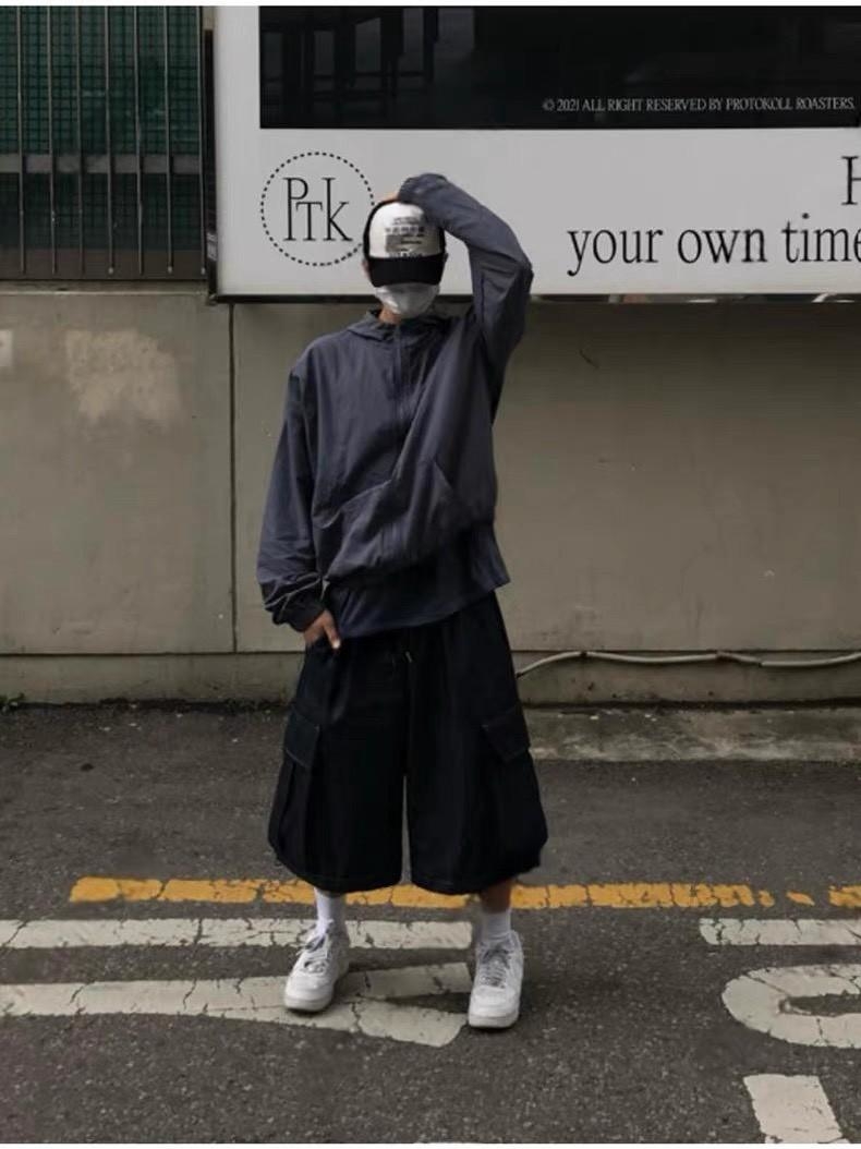 『RB』韓國原色車線大口袋牛仔短褲