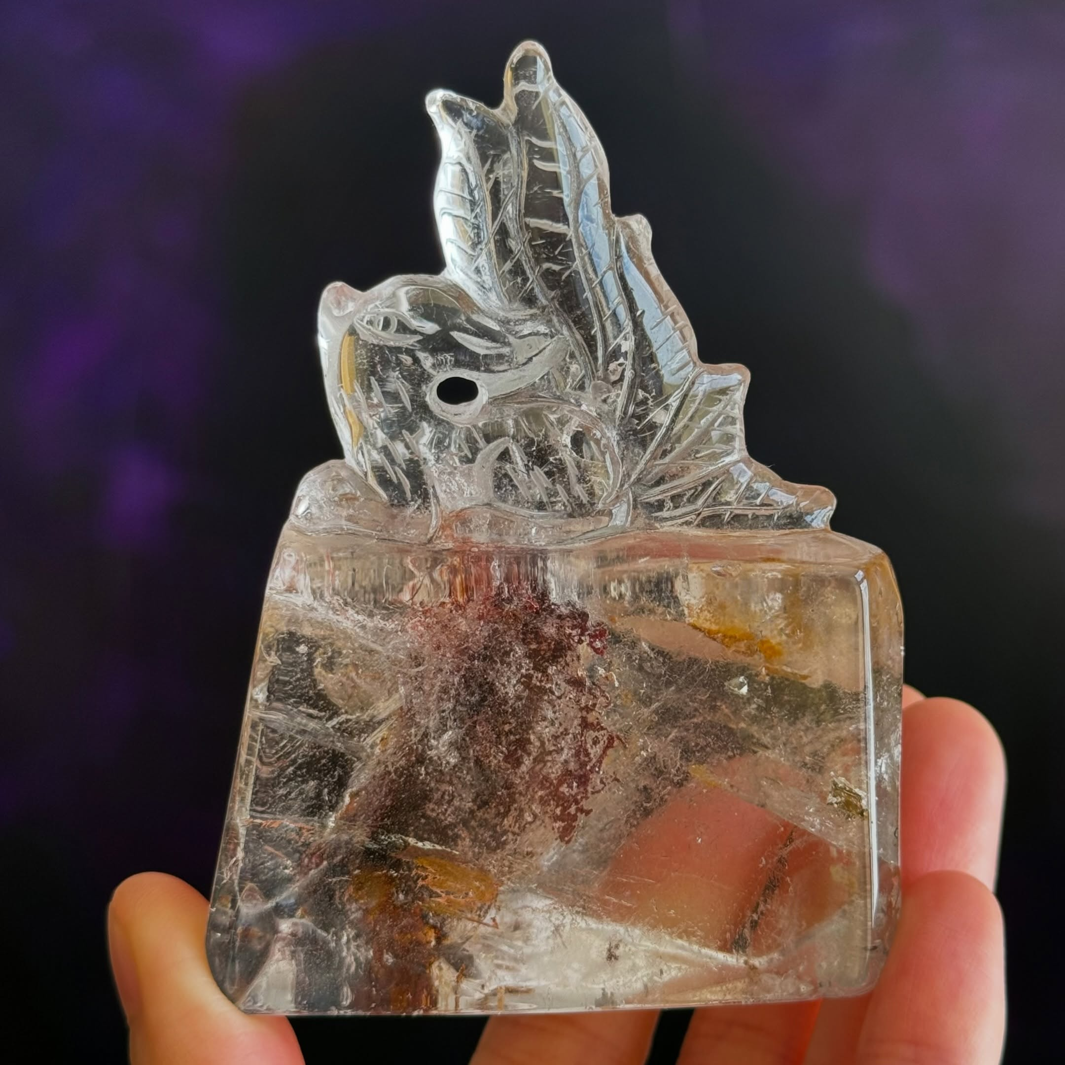 [原石] 幽靈水晶 九尾狐 水晶擺飾