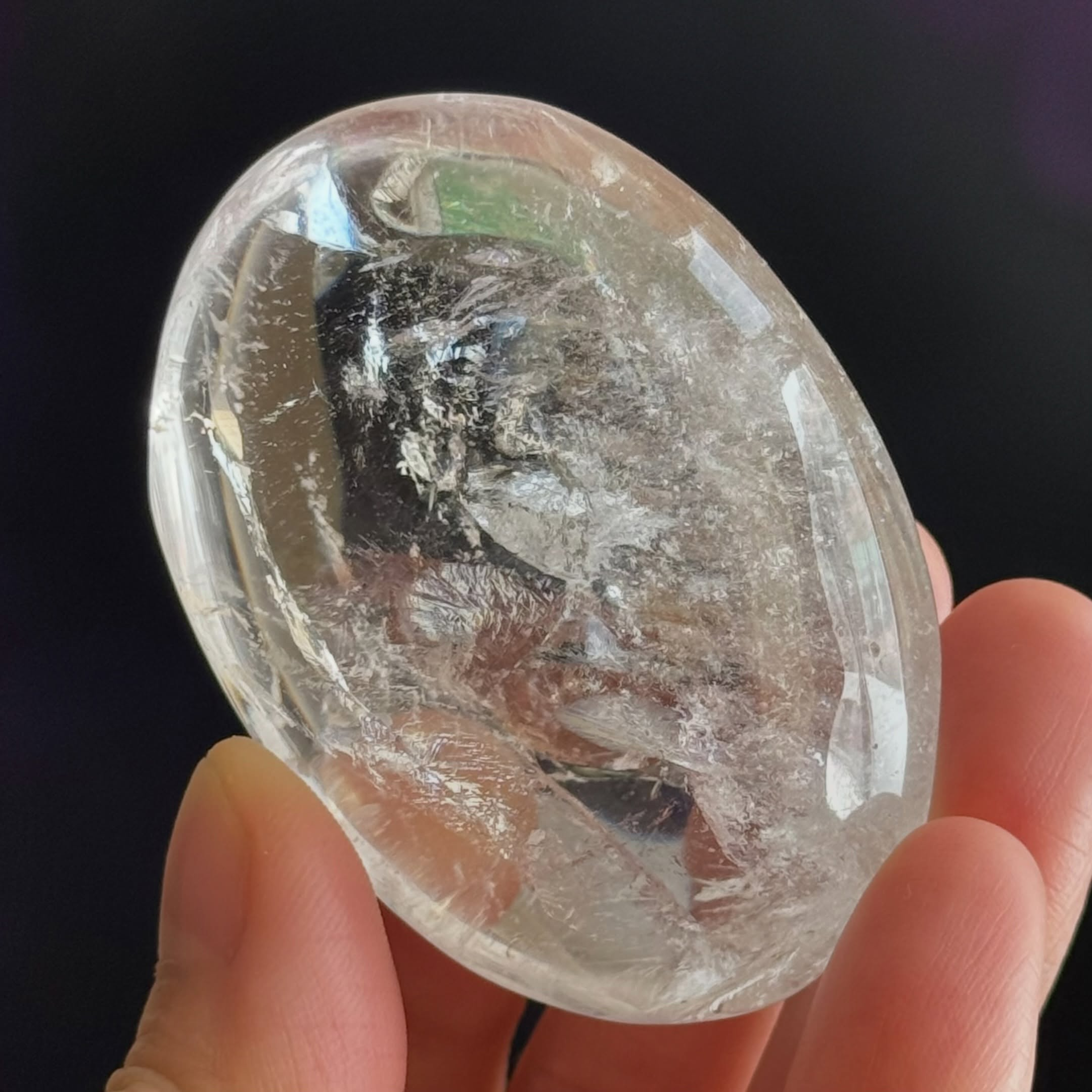 [原石] 彩虹白水晶 水晶把玩
