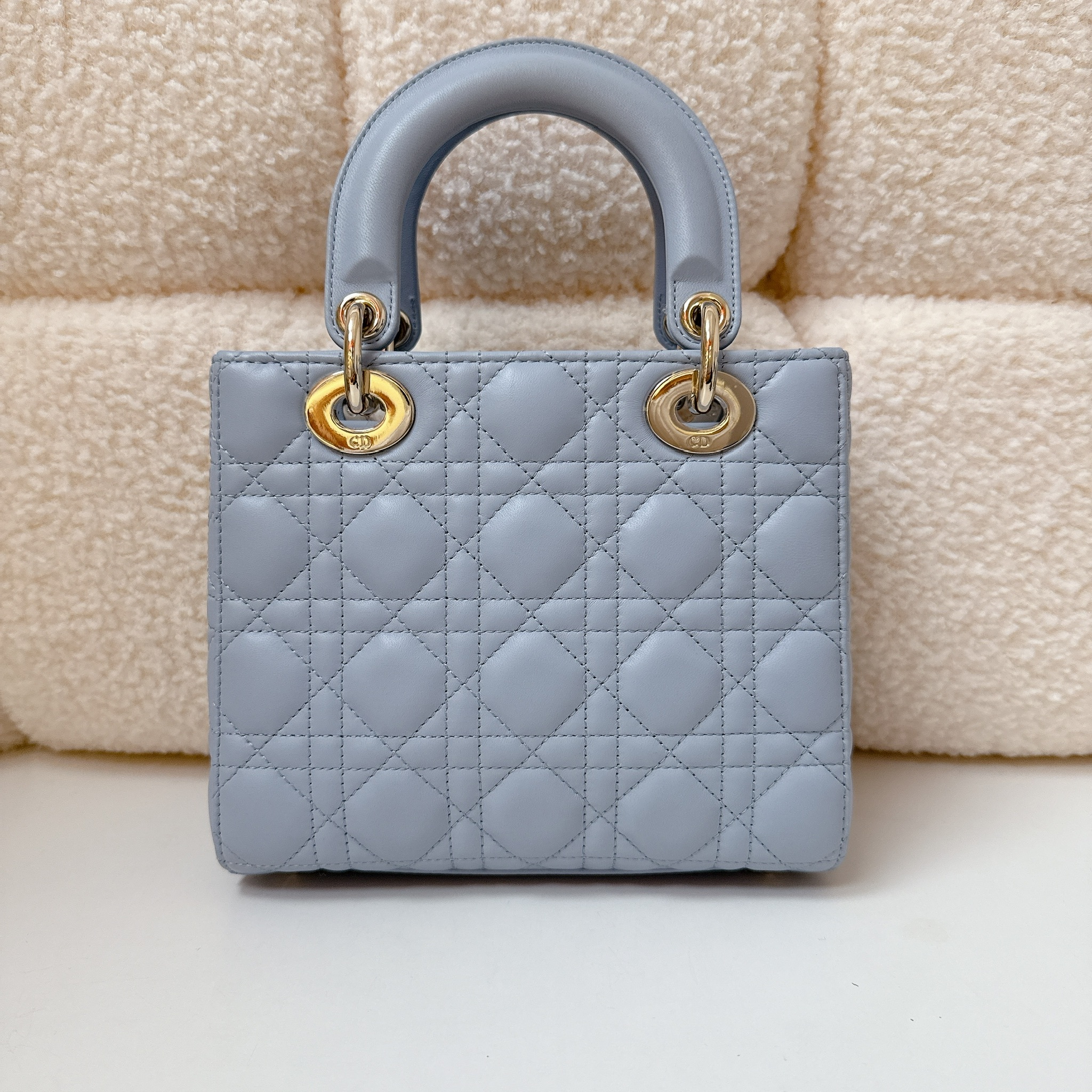 Dior Lady Dior Bag - Light Blue / GHW