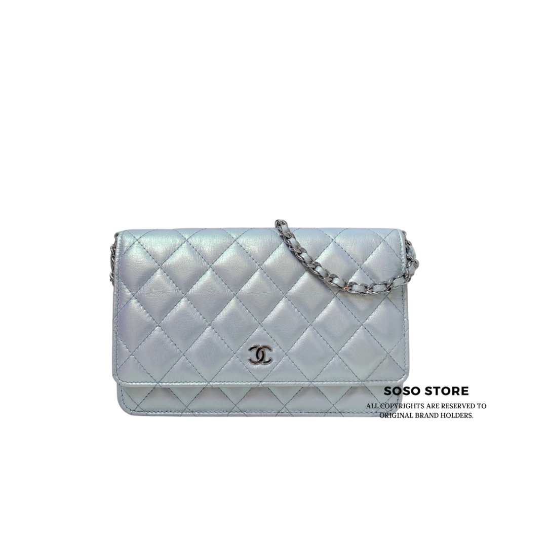 Chanel Wallet on Chain - Light Blue / SHW
