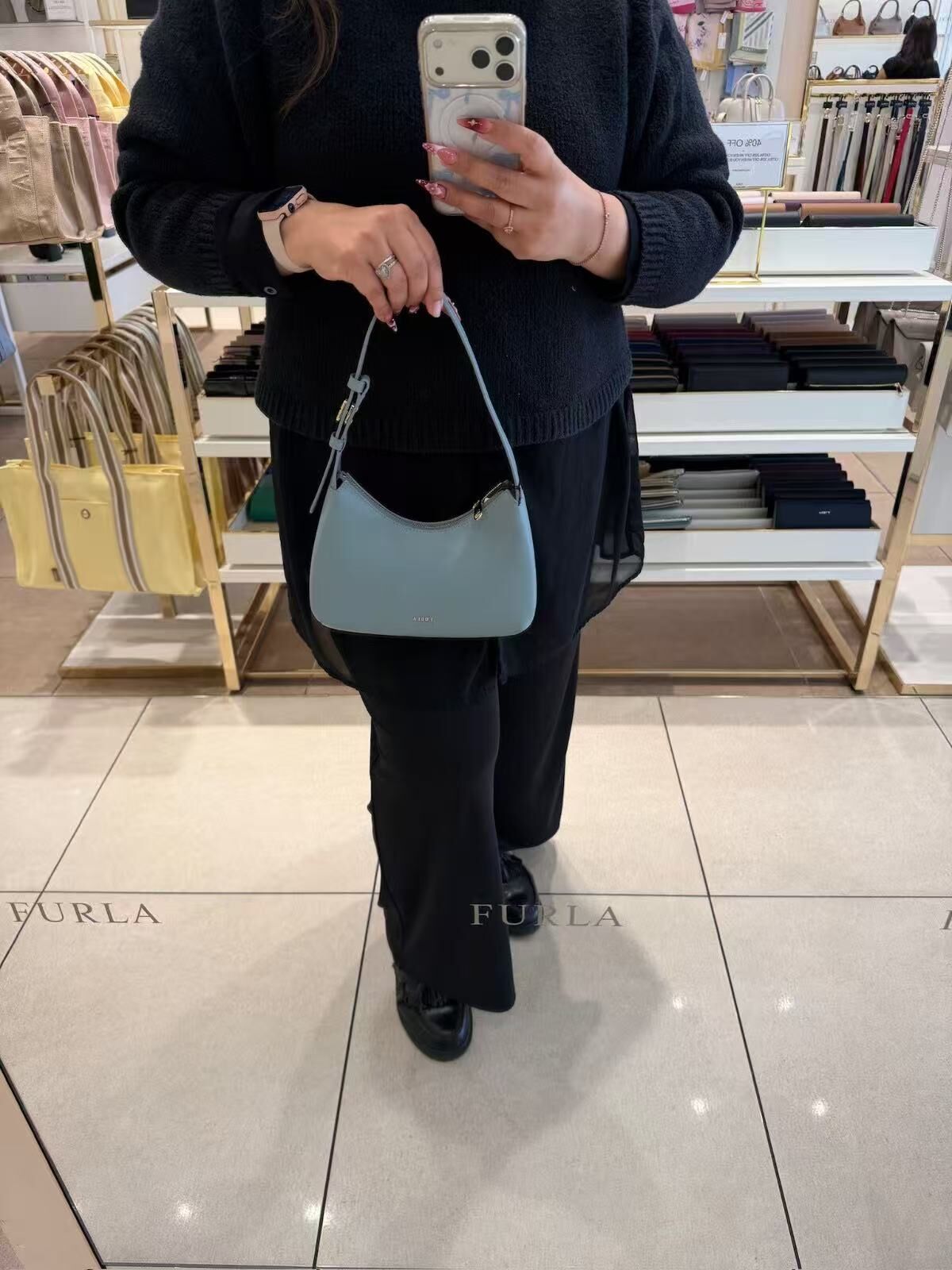 【預購】 Furla  H051636 Febe淺藍色腋下包