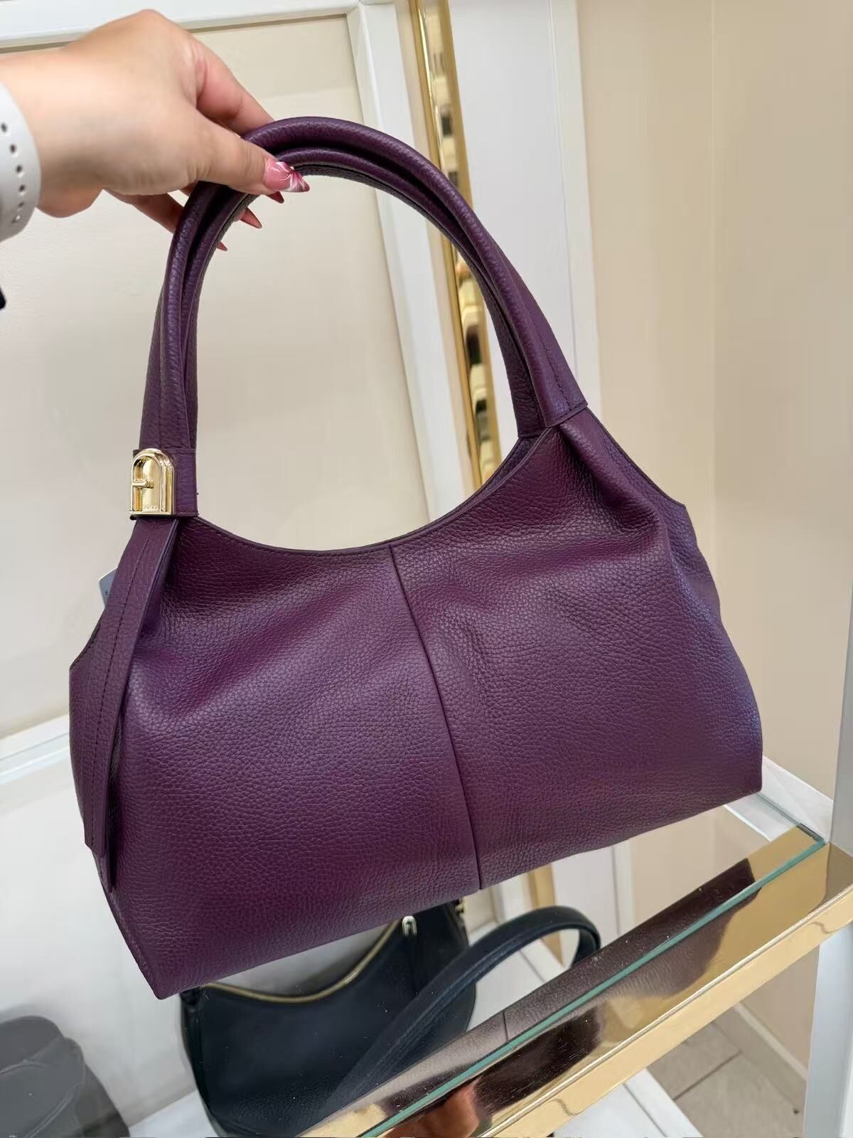 【預購】 Furla  H051641 Planeta 深紫色手提包