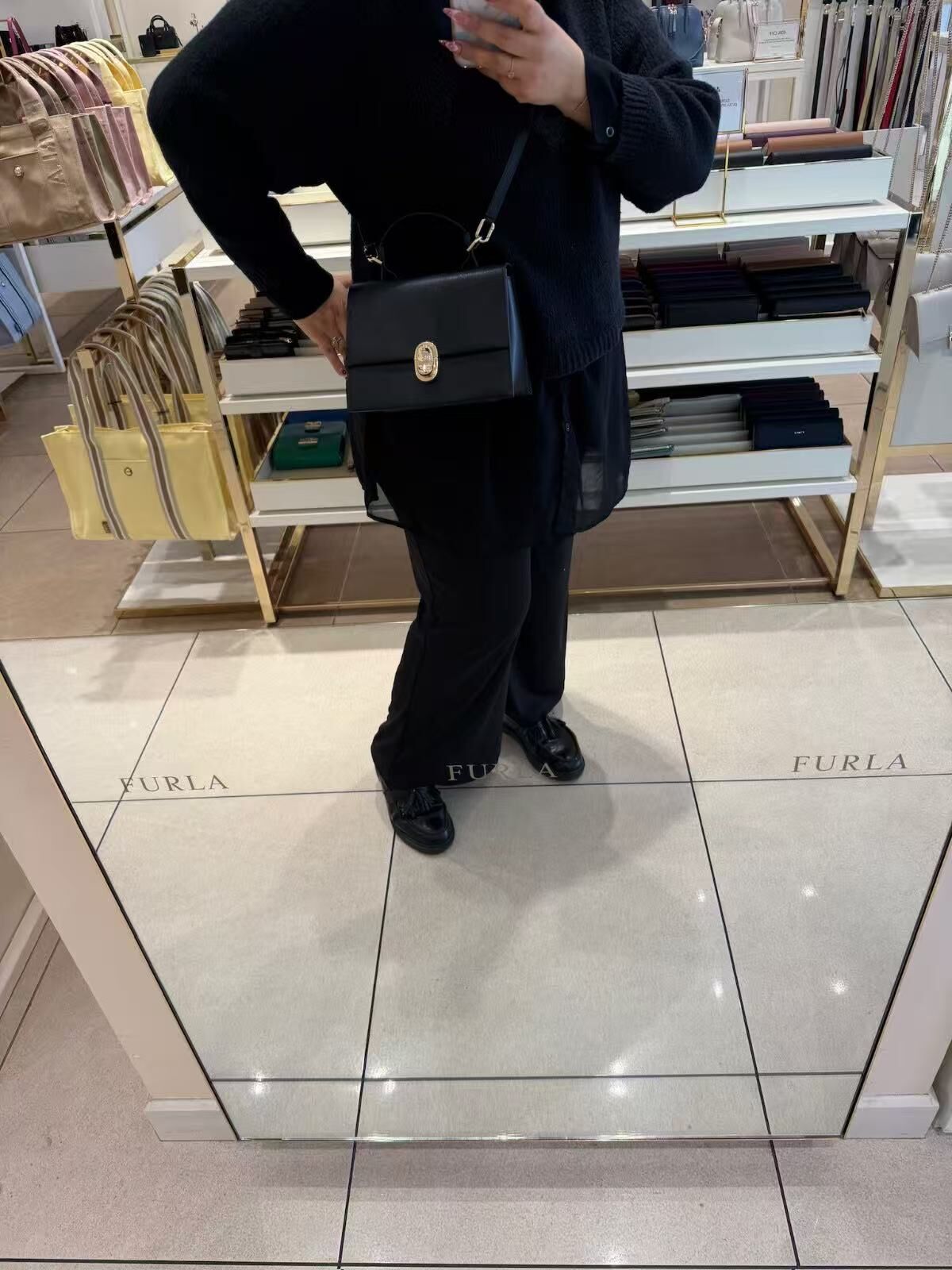【預購】 Furla  H051644 Eclisse 黑色手提包