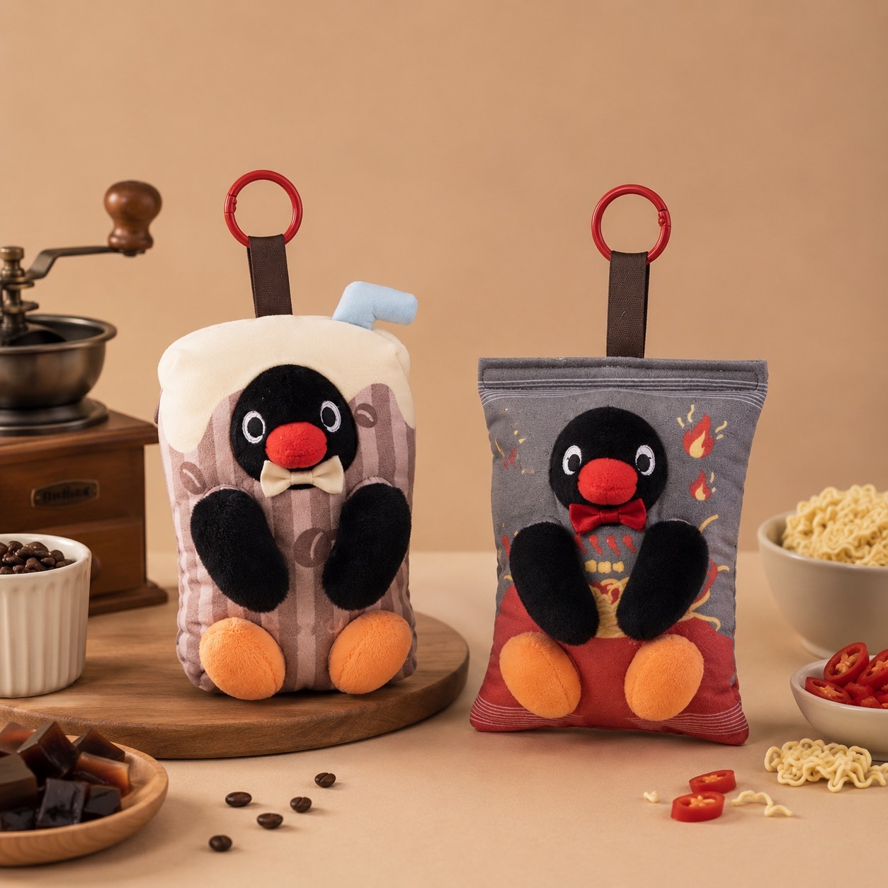 PINGU 企鵝家族 食物系列 玩偶吊飾