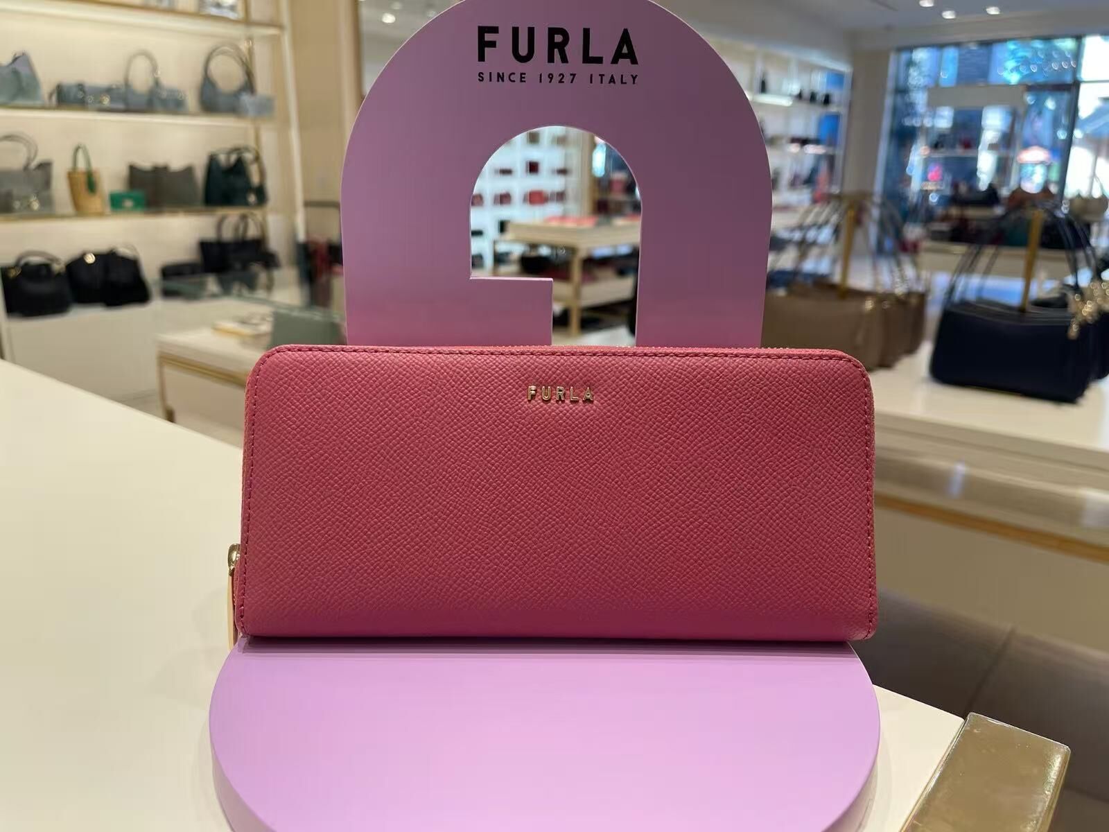 【預購】 Furla  H051658 粉紅色長銀包