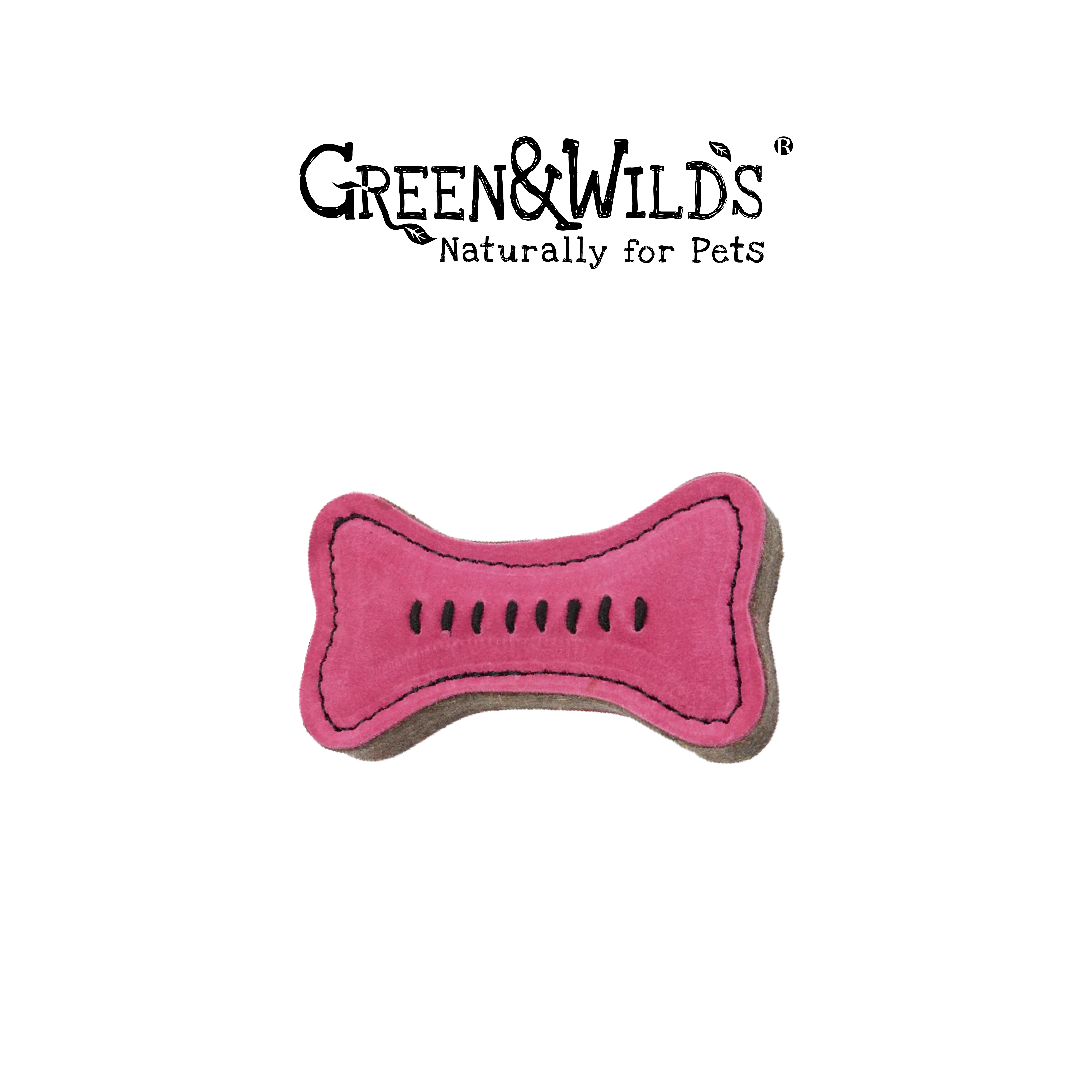 桃粉骨頭 - 犬用啃咬玩具｜英國 GREEN & WILDS
