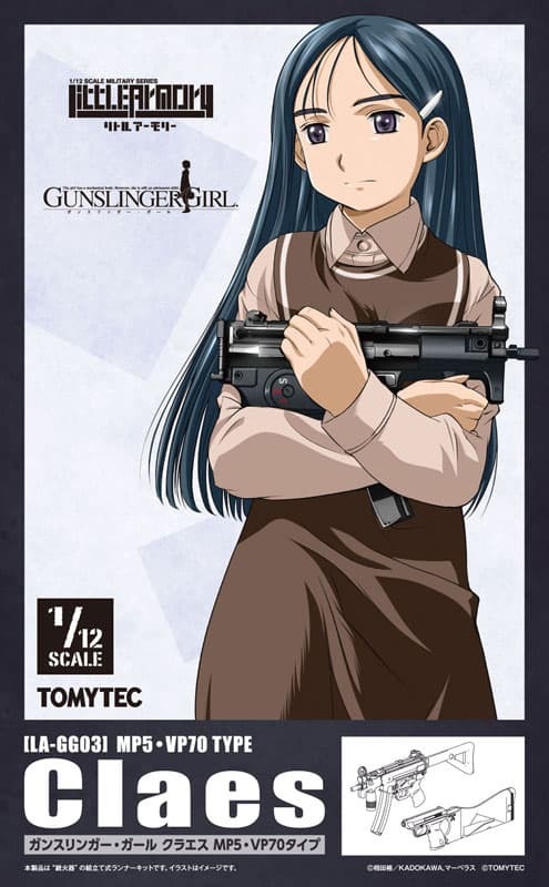 預購26/09 TOMYTEC 代理版 組裝模型 1/12 迷你武裝 LAGG02 神槍少女 克拉耶絲 MP5‧VP70 type