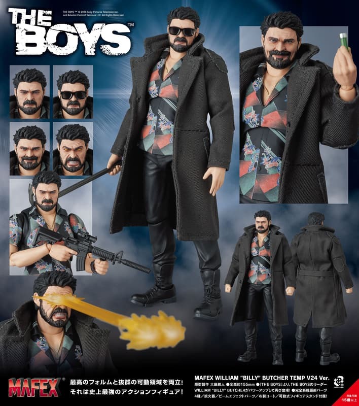 預購27/02 MAFEX 代理版 可動 黑袍糾察隊 威廉·比利·布徹 TEMP V24 Ver.