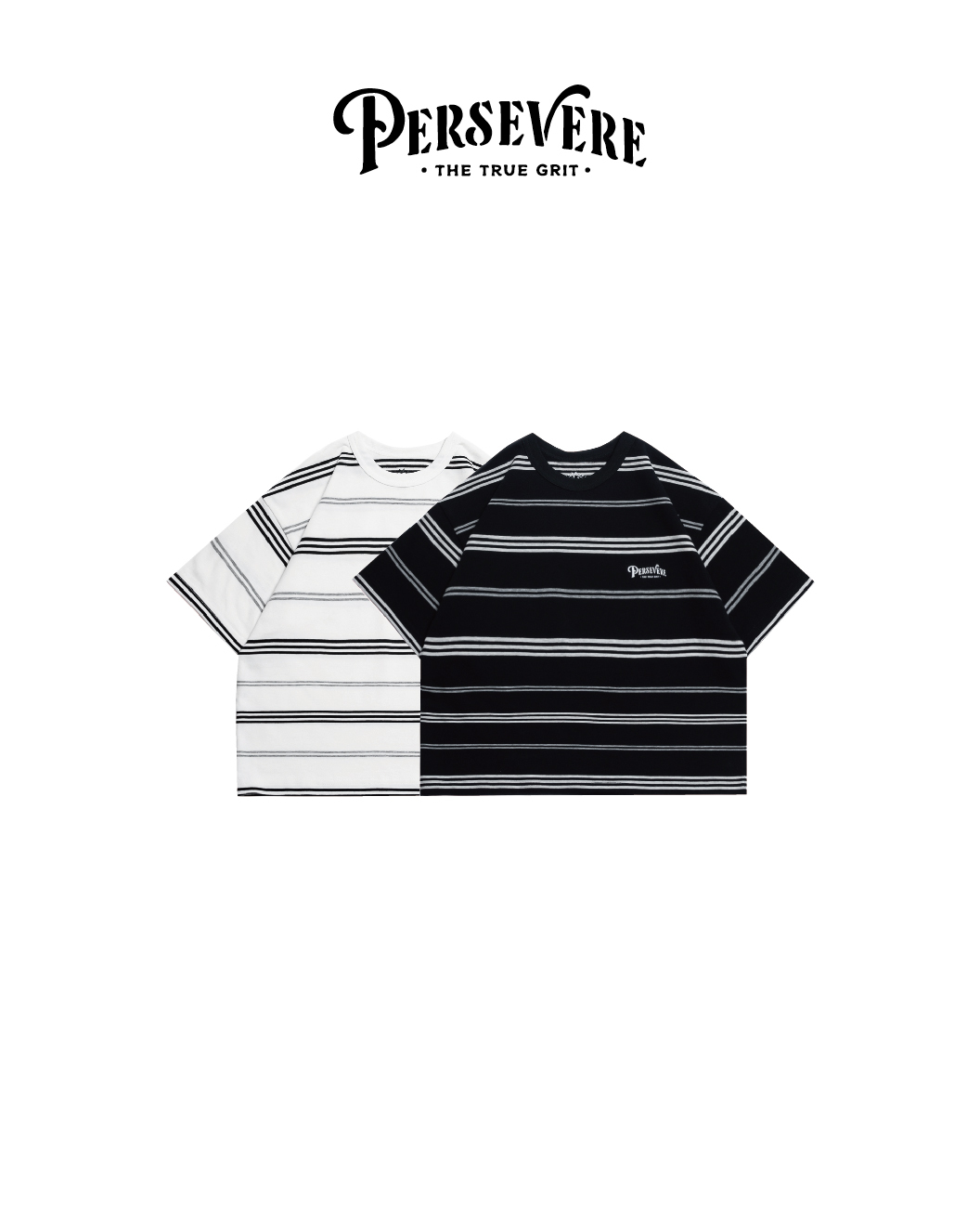PERSEVERE 童裝條紋LOGO短T｜Striped Tee（26SS）