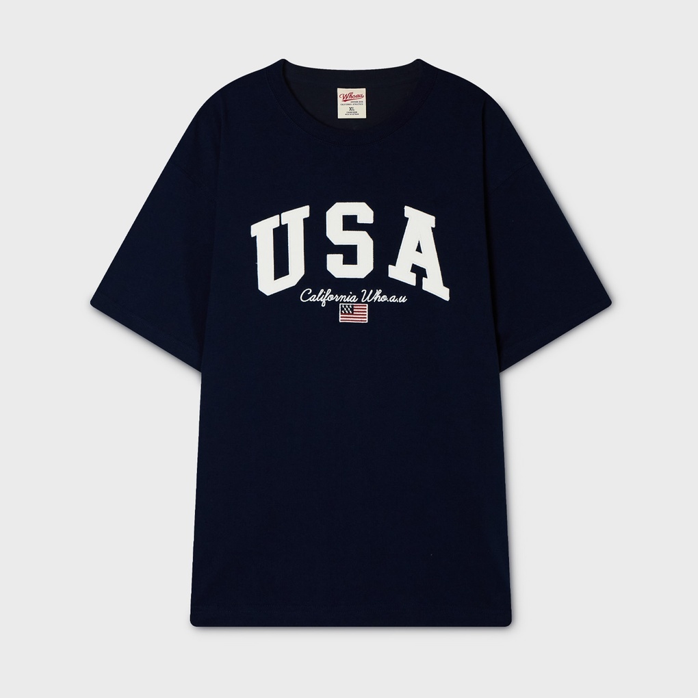 WHO A U - USA Patch T-shirt *3色* (WHRAG2431U)
