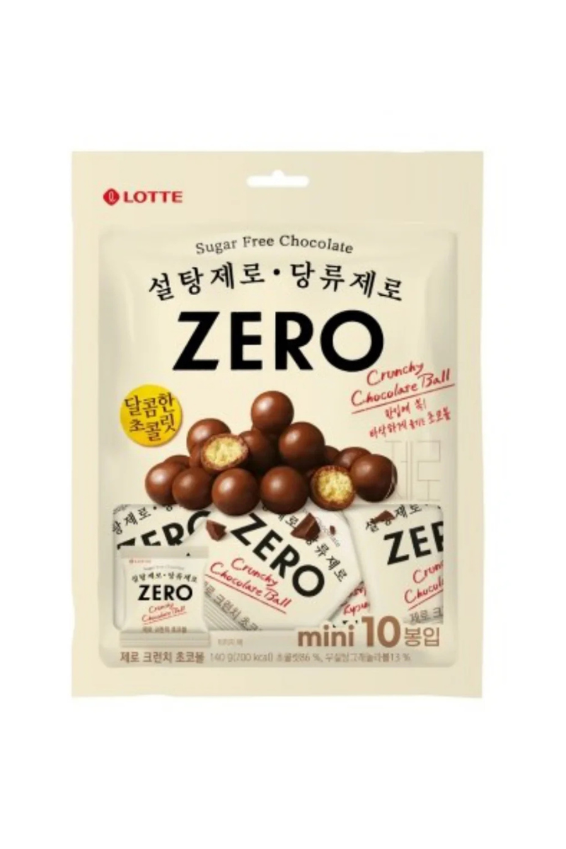 【 5/28收單 】LOTTE ZERO 零糖脆皮巧克力球 10入 韓國