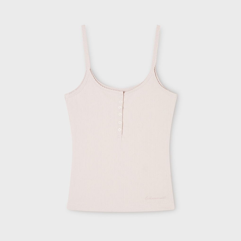WHO A U - Eyelet Henry Neck Sleeveless *3色* (WHRNG2522F)