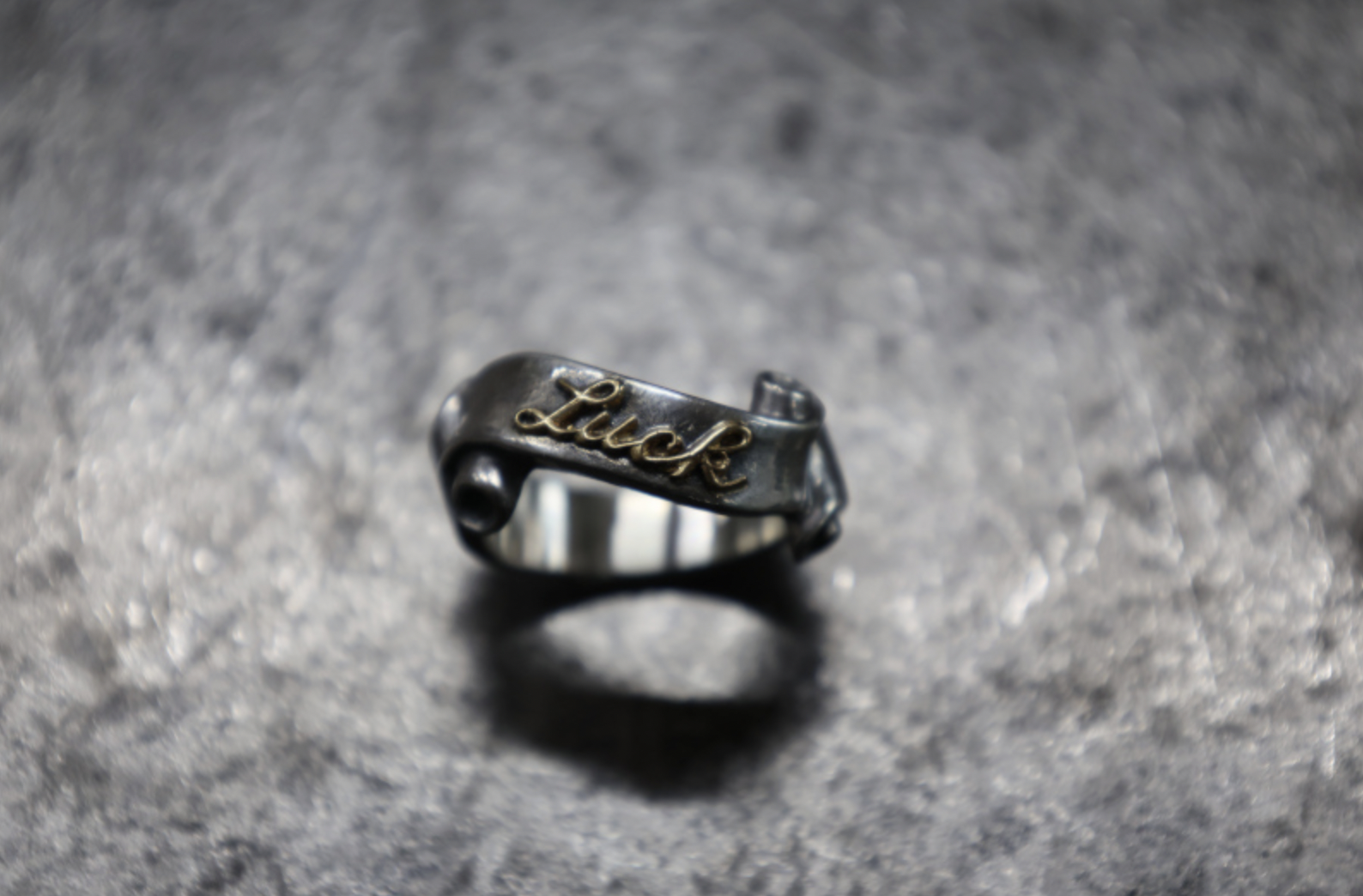 FC SE-1553 ribbon ring wide/K18 Luck