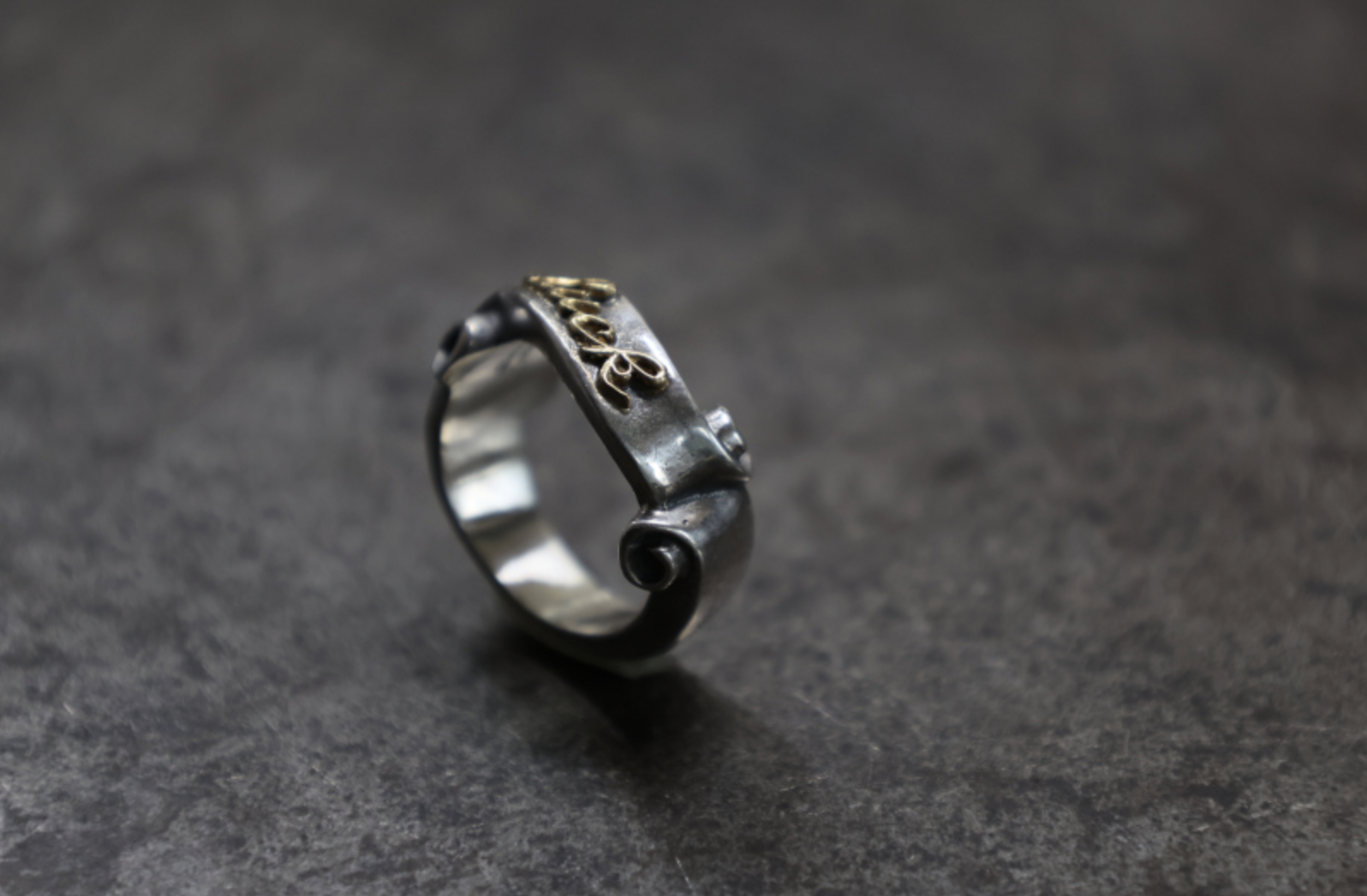 FC SE-1553 ribbon ring wide/K18 Luck