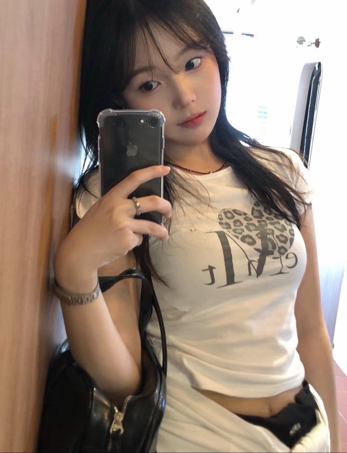 <快速出貨> Mucent Sierra 豹紋心形短袖上衣 男女款
