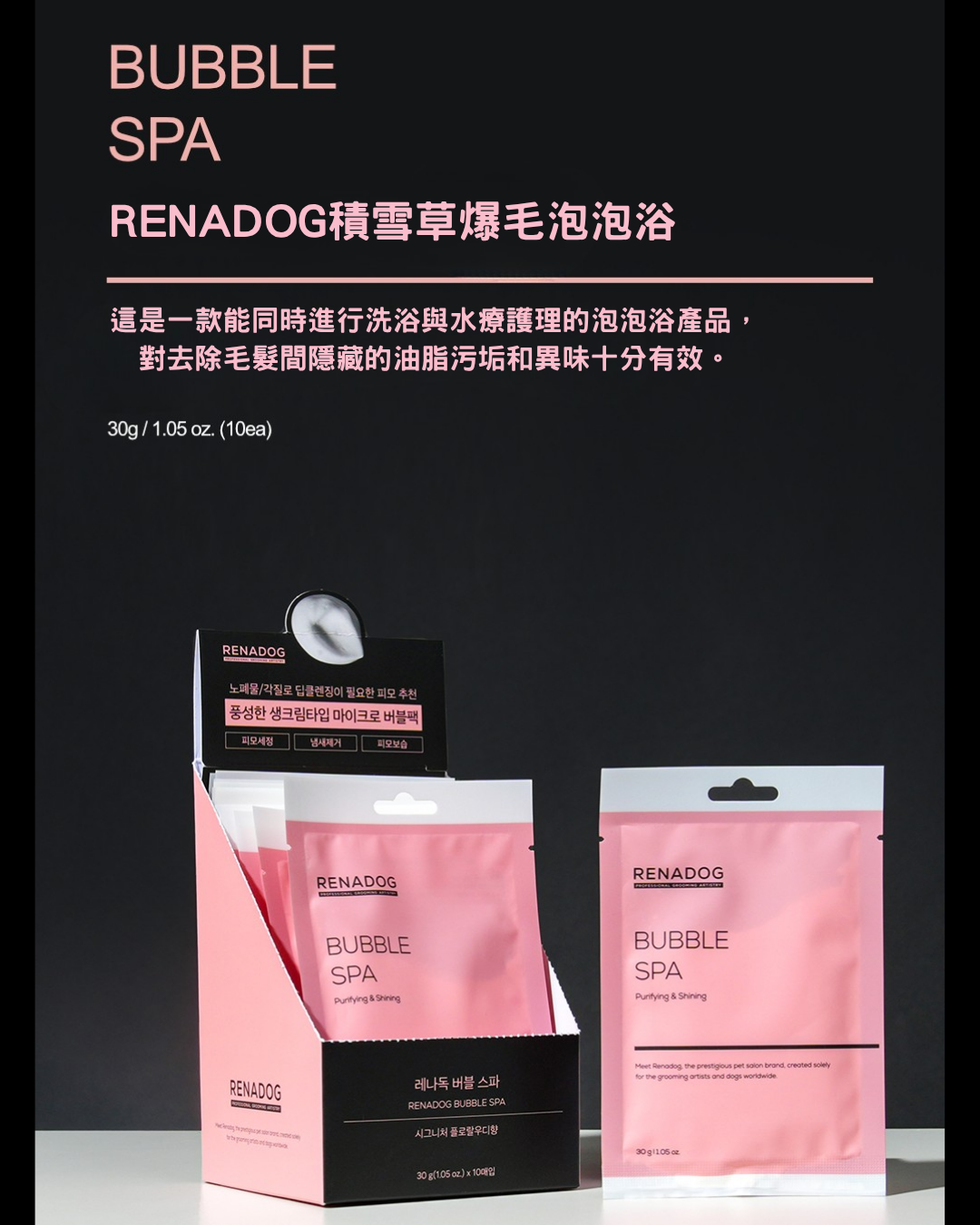 Renadog積雪草爆毛泡泡浴30g