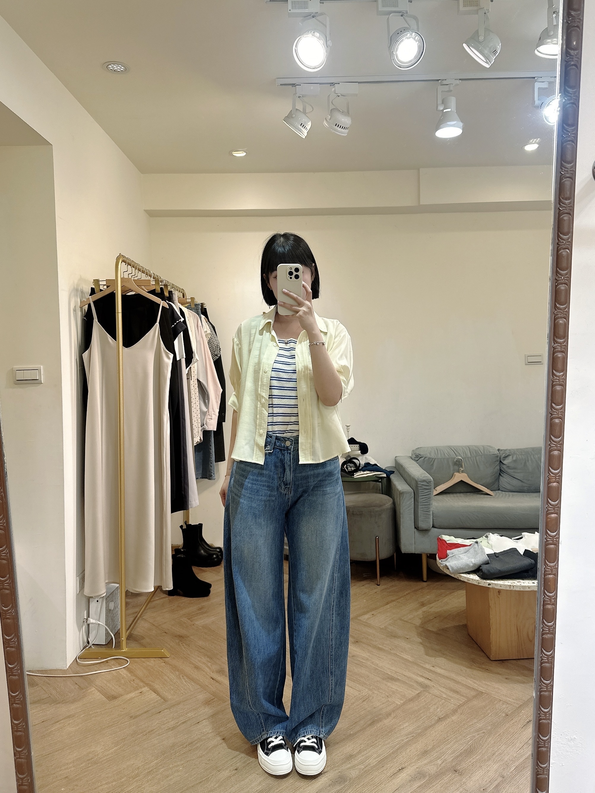 絲質短袖襯衫