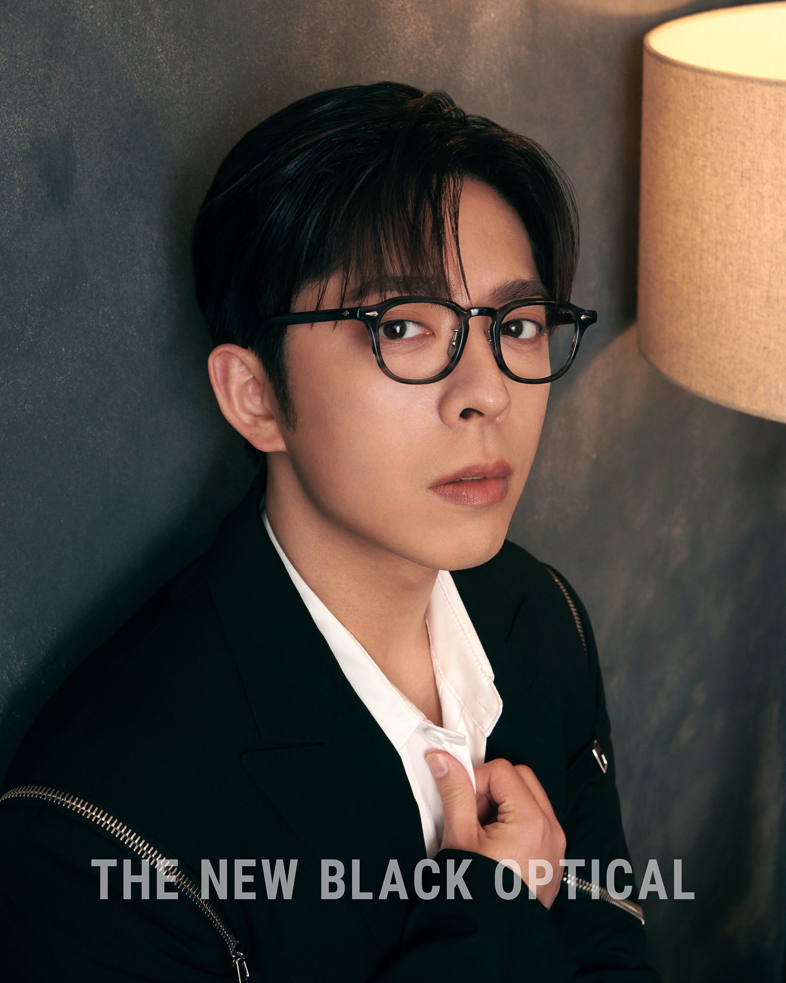 Edan 呂爵安親身配戴 The New Black Optical x 木下裕基作 NB00 Grey Sasa 灰笹紋手造眼鏡宣傳照