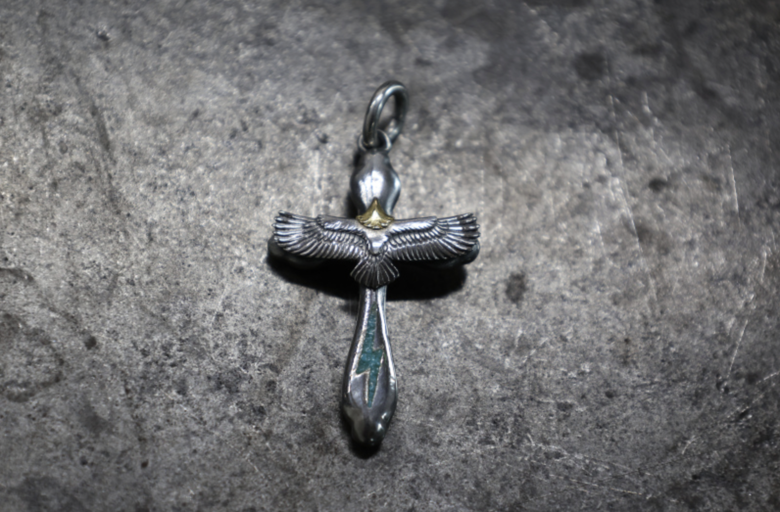 FC SE-1563 clover cross w eagle/tip turquoise