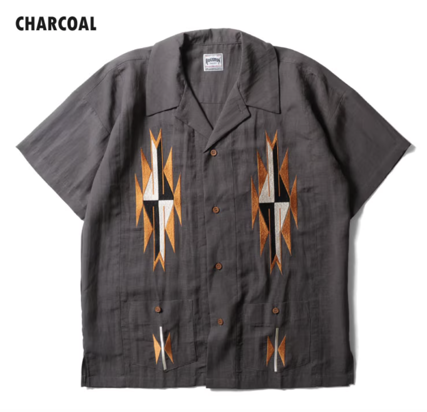 HOUSTON LINEN CHIMAYO SHIRT / CHARCOAL