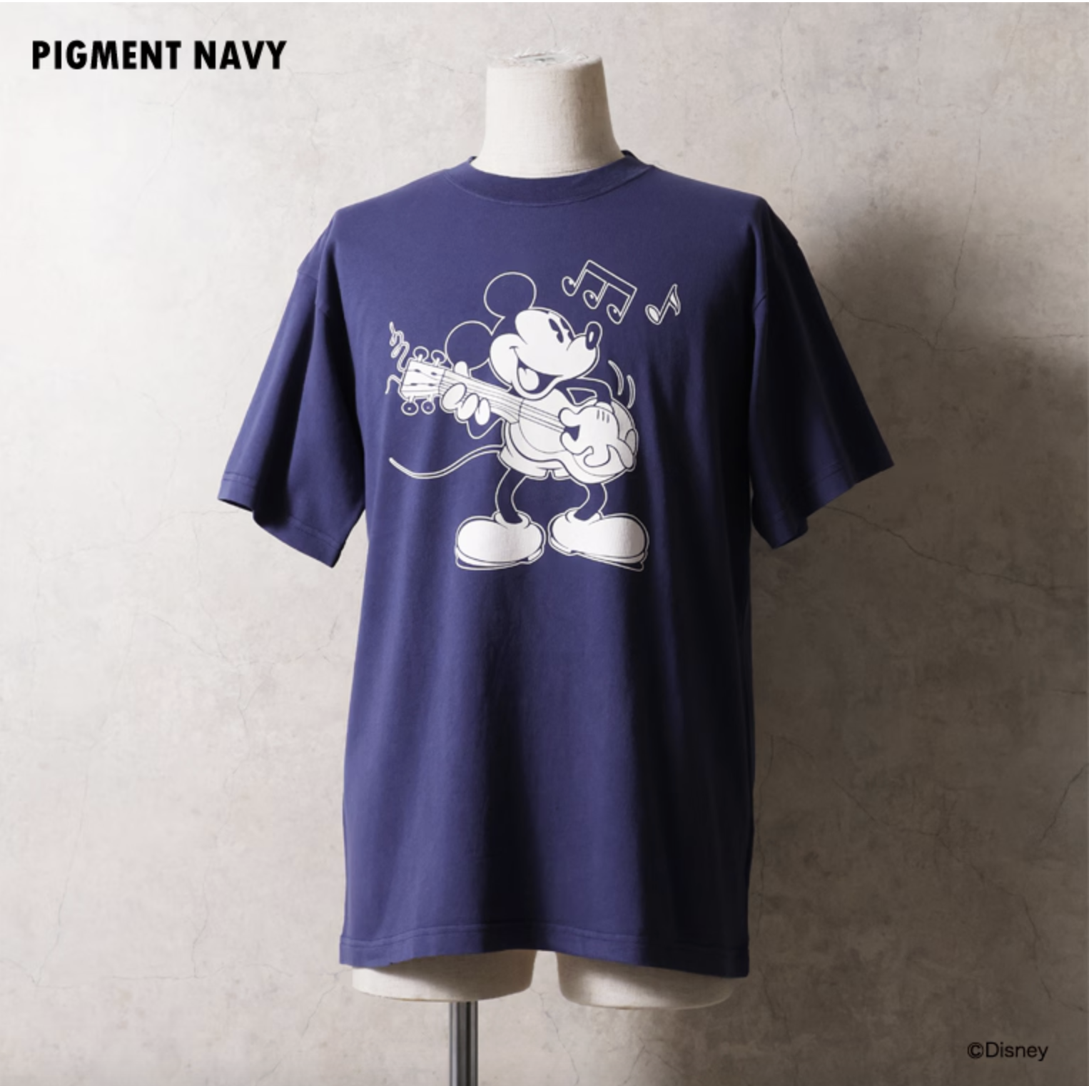 HOUSTON  MICKEY MOUSE PIGMENT PT S/S TEE  PIGMENT NAVY