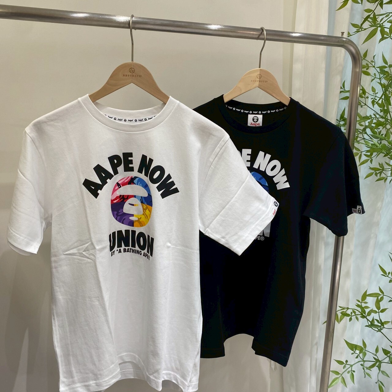 Aape 四色拼接迷彩猿人印花短袖 M1837XXQ