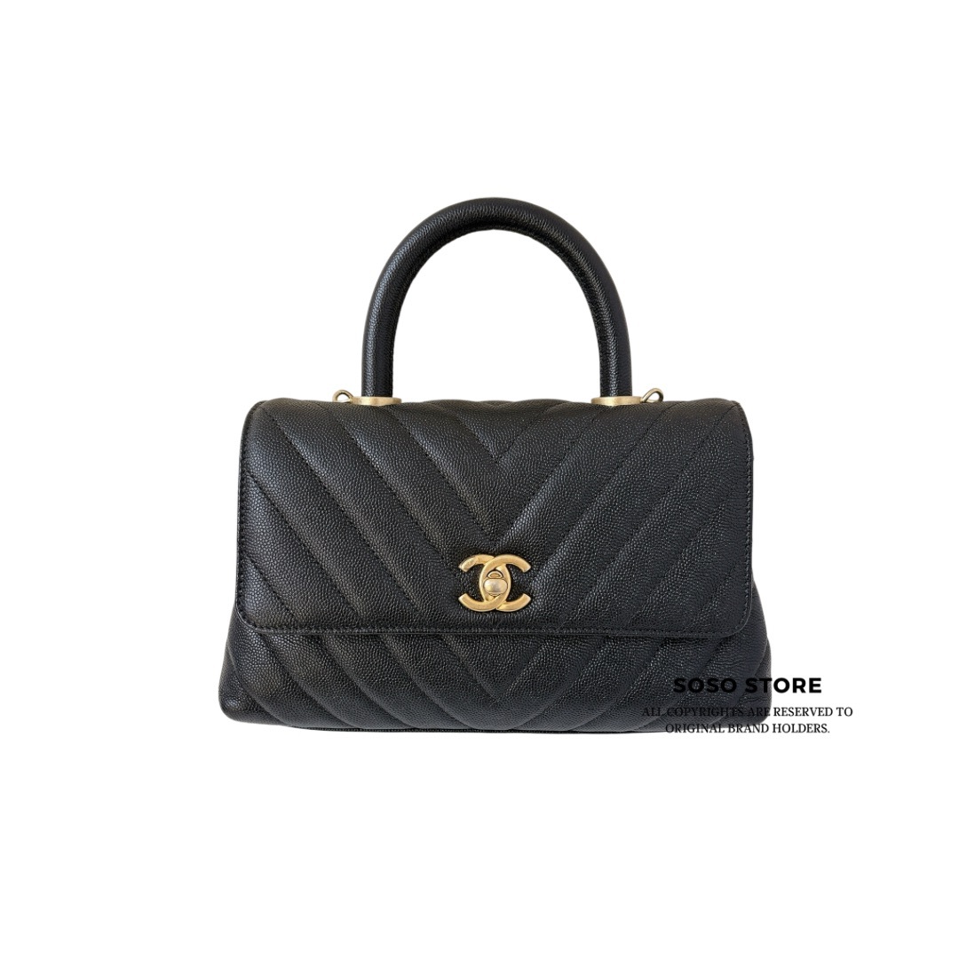 Chanel Coco Handle Bag - Black / GHW