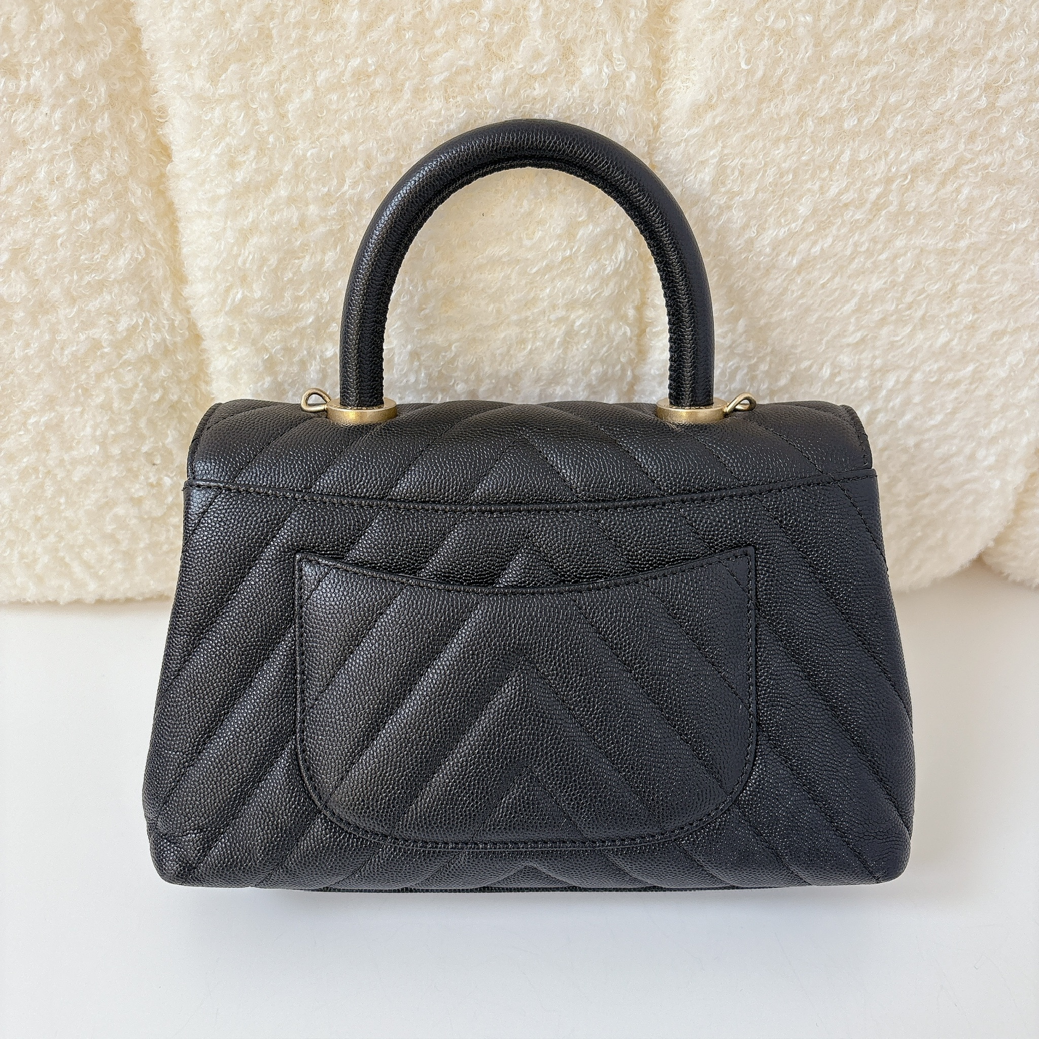 Chanel Coco Handle Bag - Black / GHW