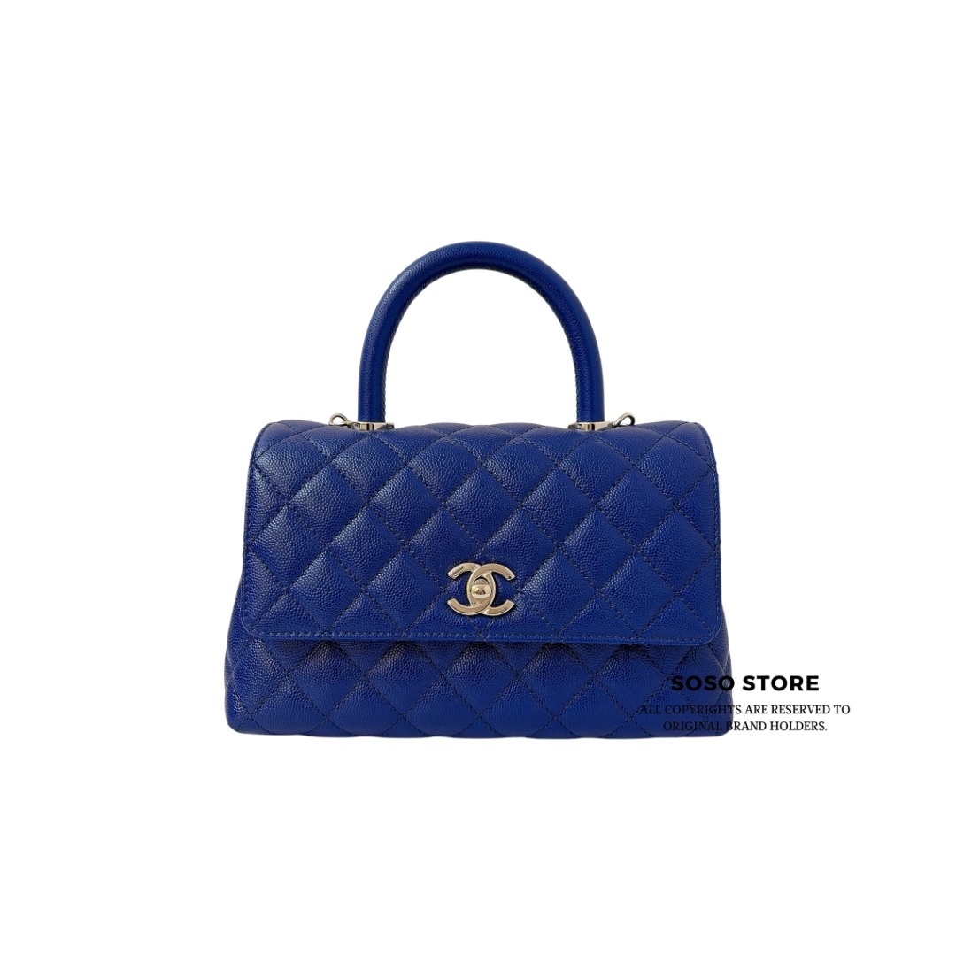 Chanel Coco Handle Flap Bag - Royal Blue / GHW