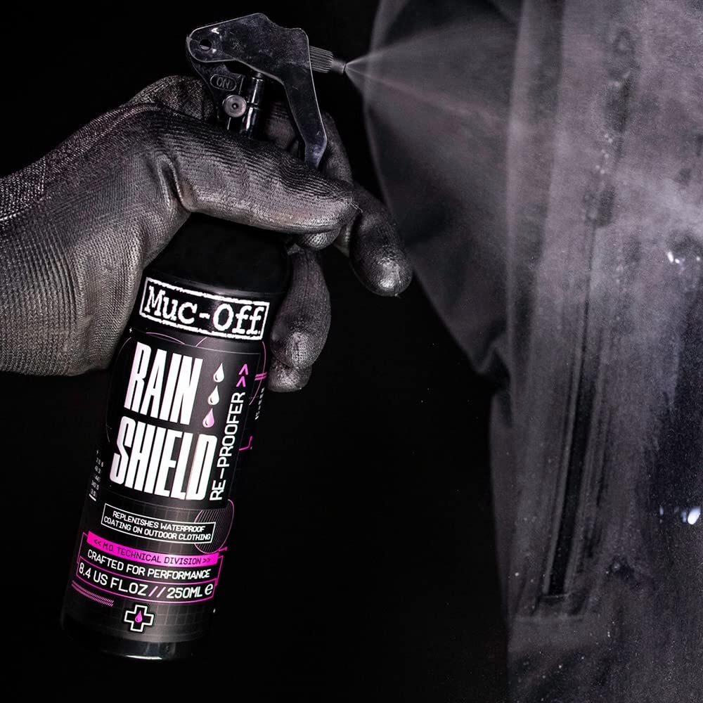 Muc off-Rain Shield Re-proofer - 250ml 防水性能的噴霧式防護劑