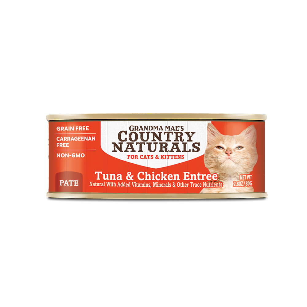Country Naturals 無穀物肉泥貓罐頭| 吞拿魚雞肉| 80g