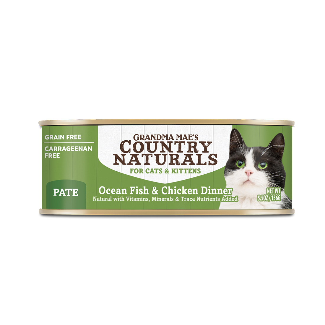 Country Naturals 無穀物肉泥貓罐頭| 深海魚雞肉| 156g