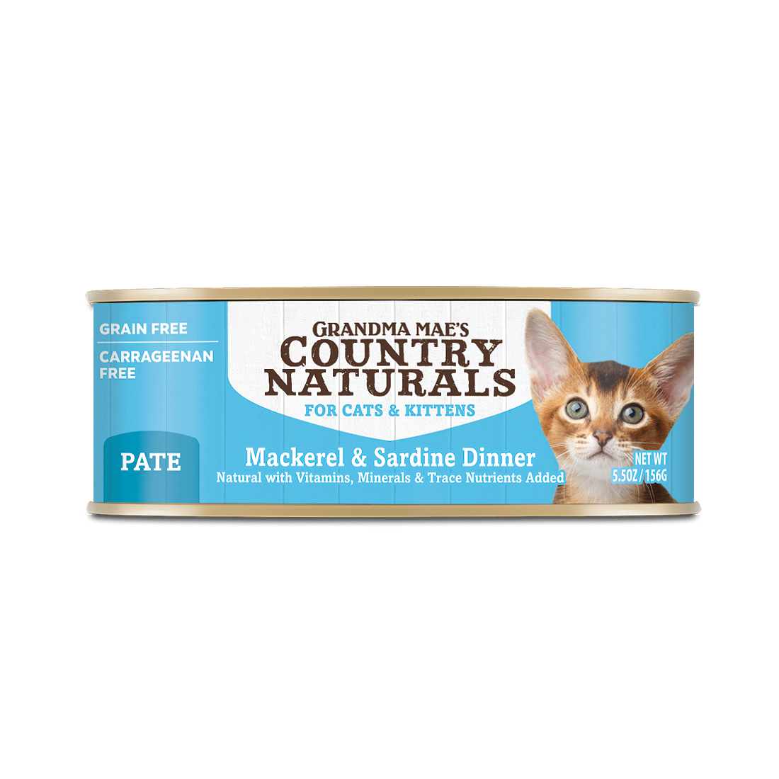 Country Naturals 無穀物肉泥貓罐頭| 鯖魚沙甸魚| 156g