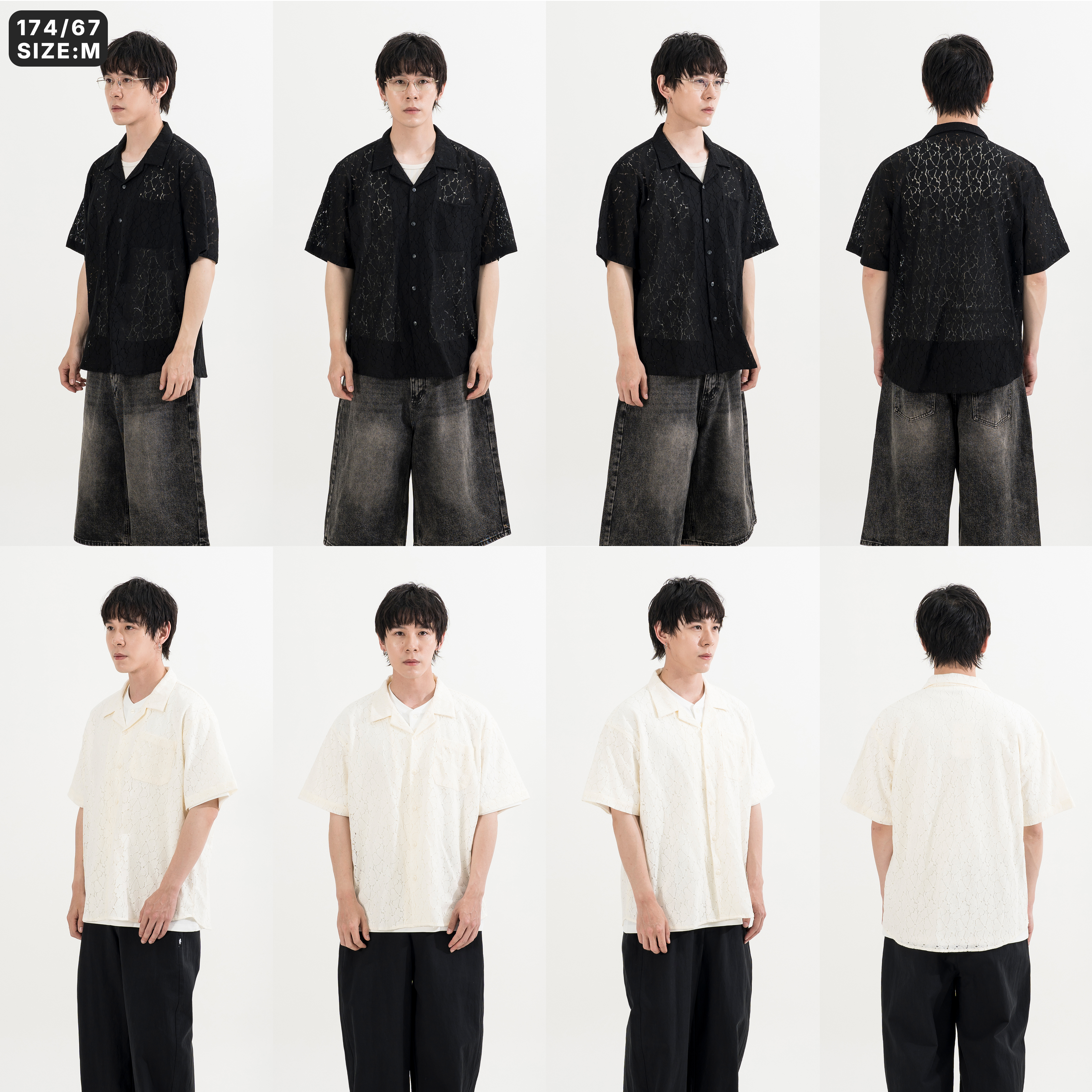 Pointelle-Knit Shirts 花朵 鏤空 短袖襯衫 [O-568]