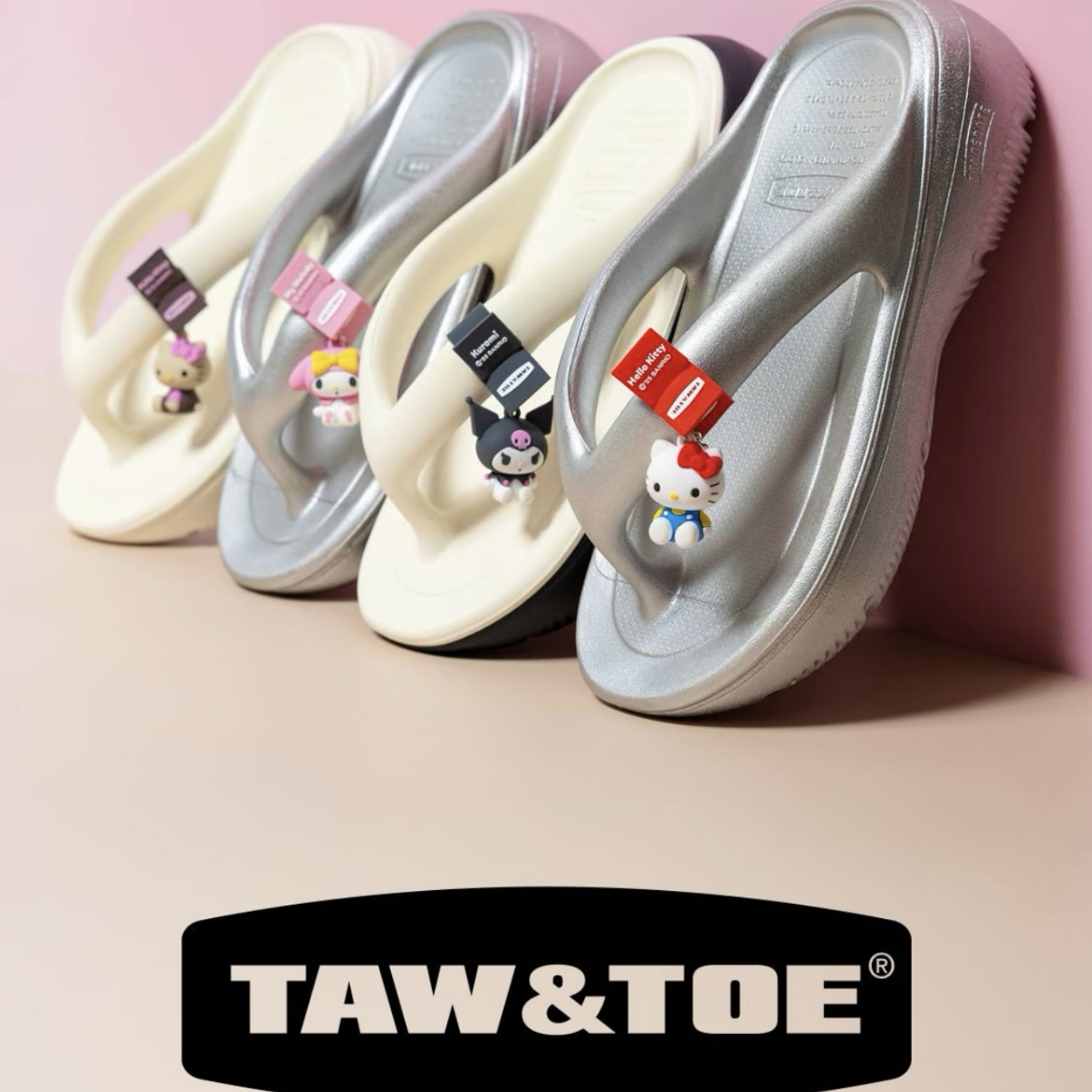 🎀🎀韓國TAW&TOE 三麗鷗聯名款 增高人字拖