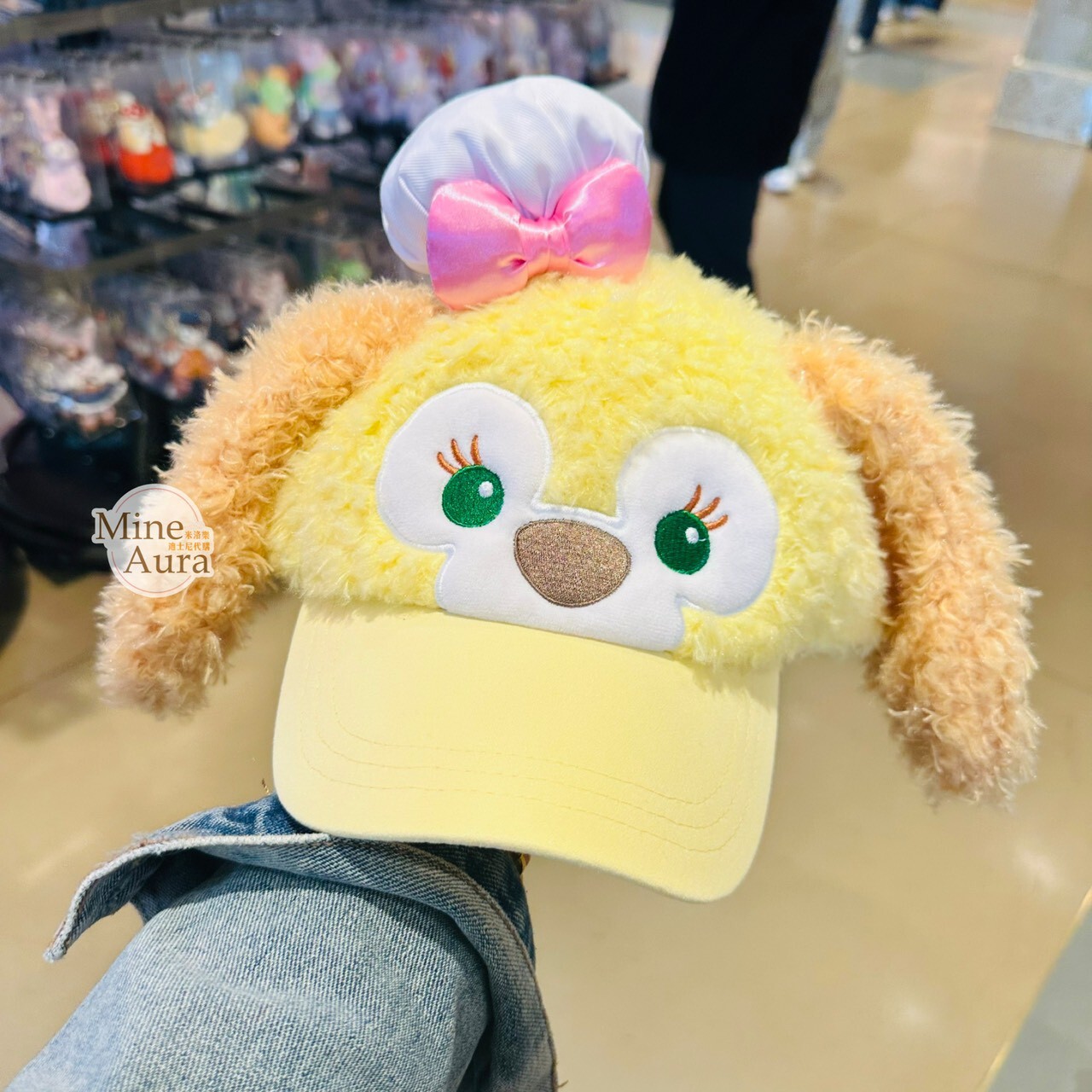 可琦安 餅乾 CookieAnn 大臉 絨毛 立體耳朵 造型 棒球帽 帽子 -上海迪士尼樂園