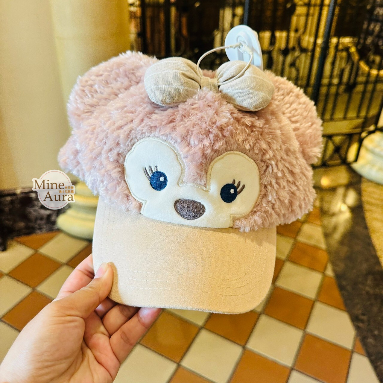 雪莉玫 ShellieMay 大臉 絨毛 立體耳朵 造型 棒球帽 帽子 -上海迪士尼樂園