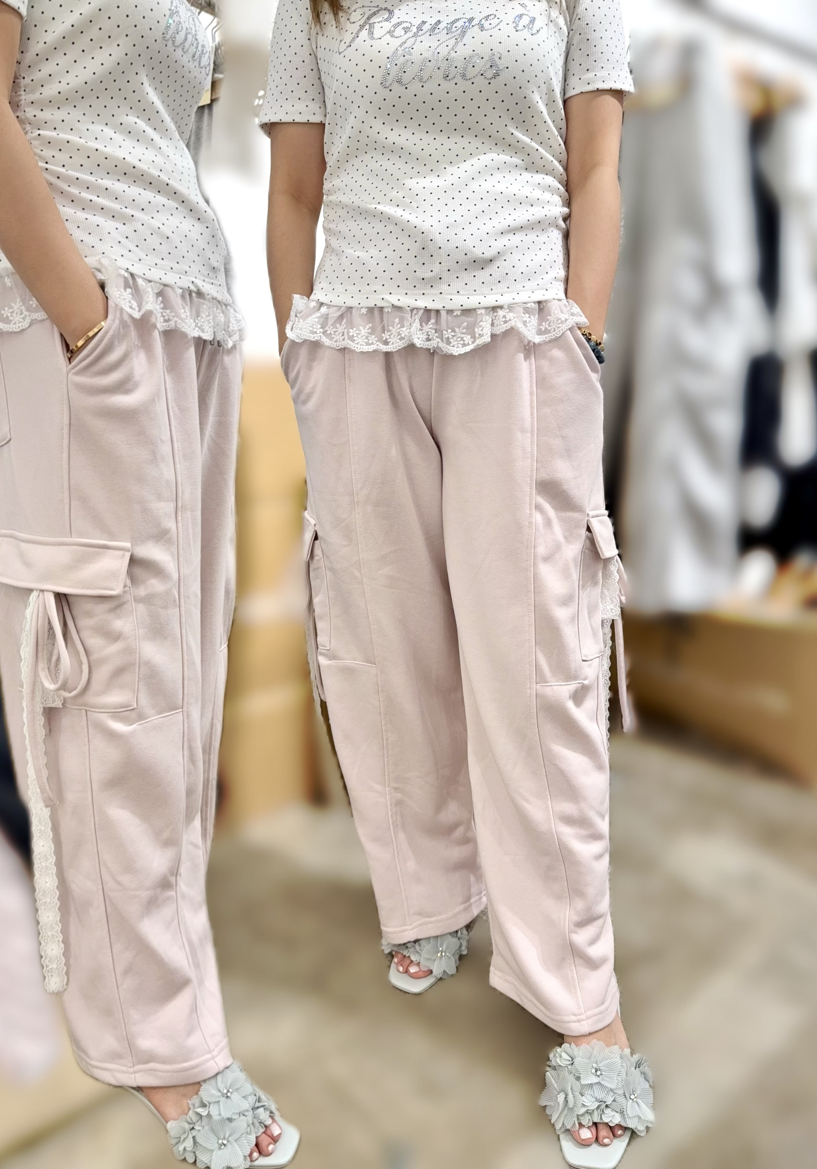 NC21 lace 綿褲 橡筋腰26-42 hip 52 長36 $349