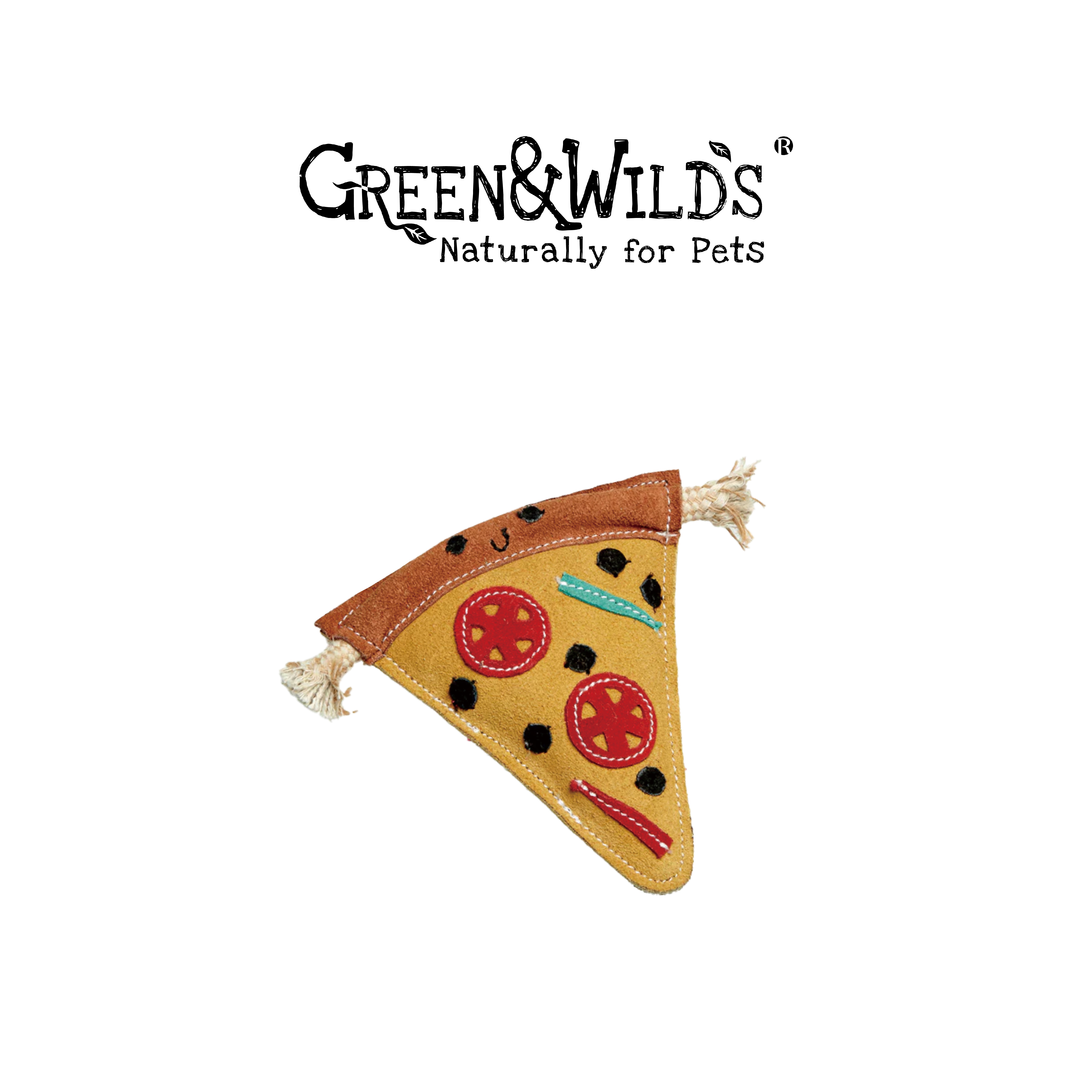 披薩 - 天然犬用啃咬玩具｜英國 GREEN & WILDS