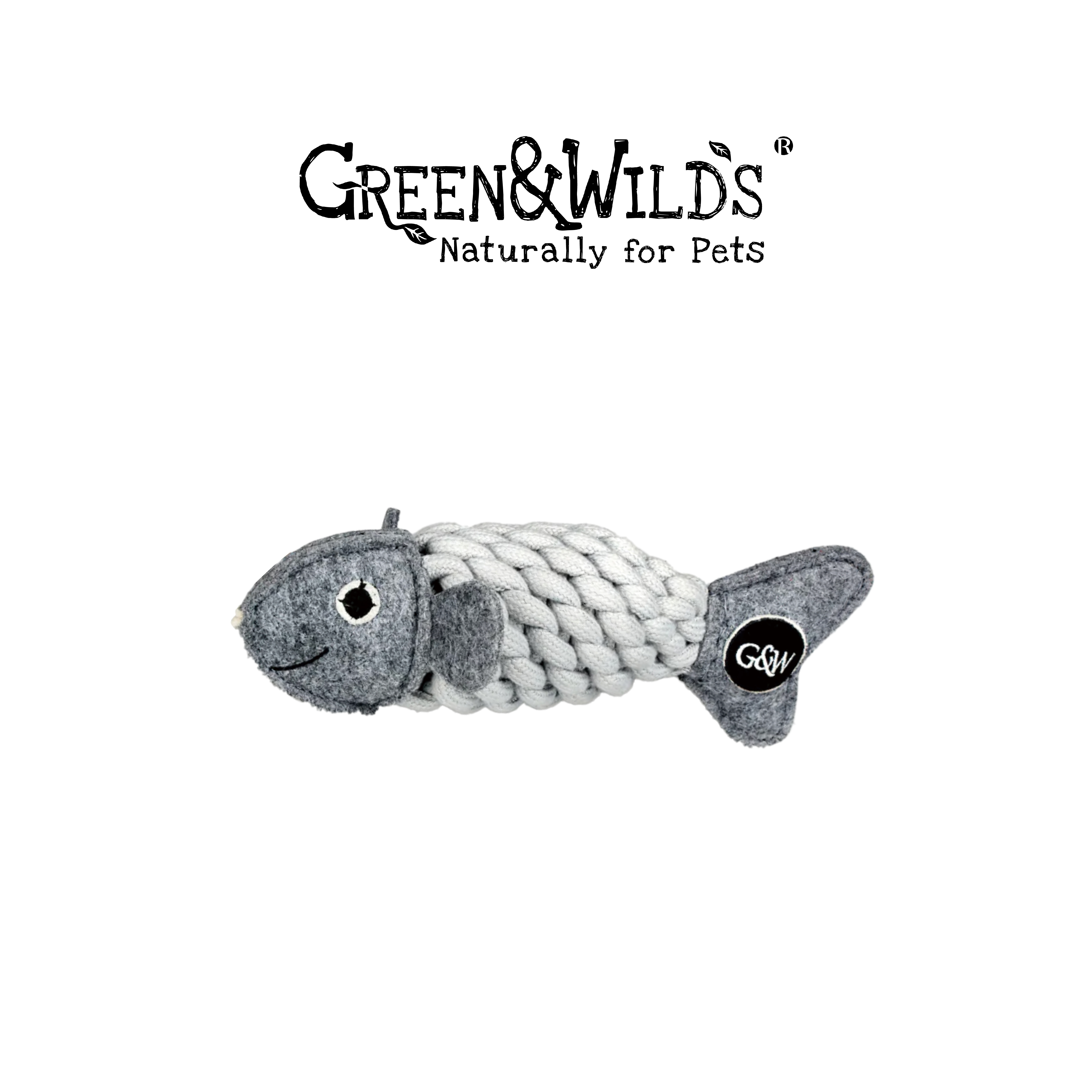 微笑小魚 - 天然犬用啃咬玩具｜英國 GREEN & WILDS