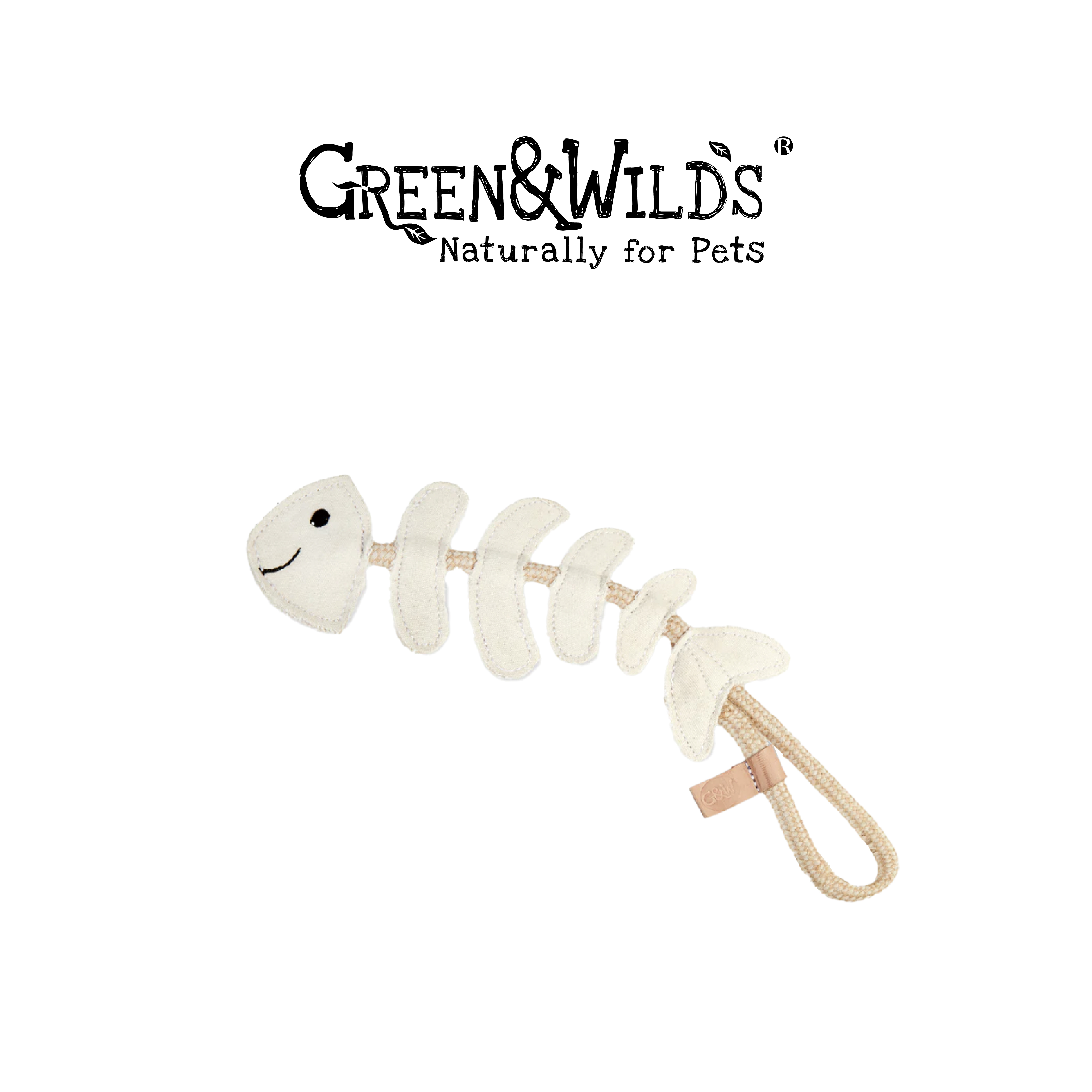 魚骨 - 天然犬用啃咬玩具｜英國 GREEN & WILDS