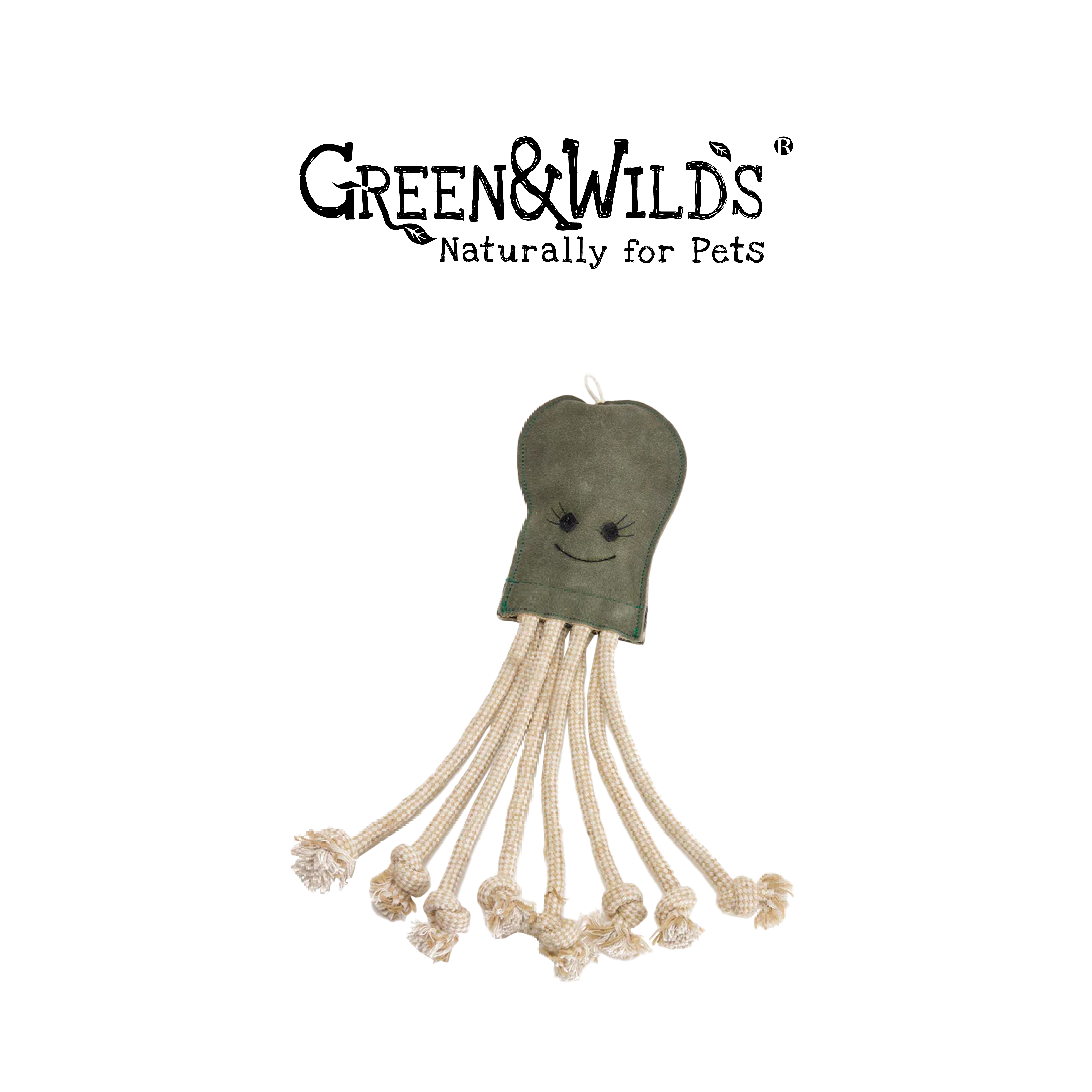 章魚奧莉芙 - 天然犬用啃咬玩具｜英國 GREEN & WILDS