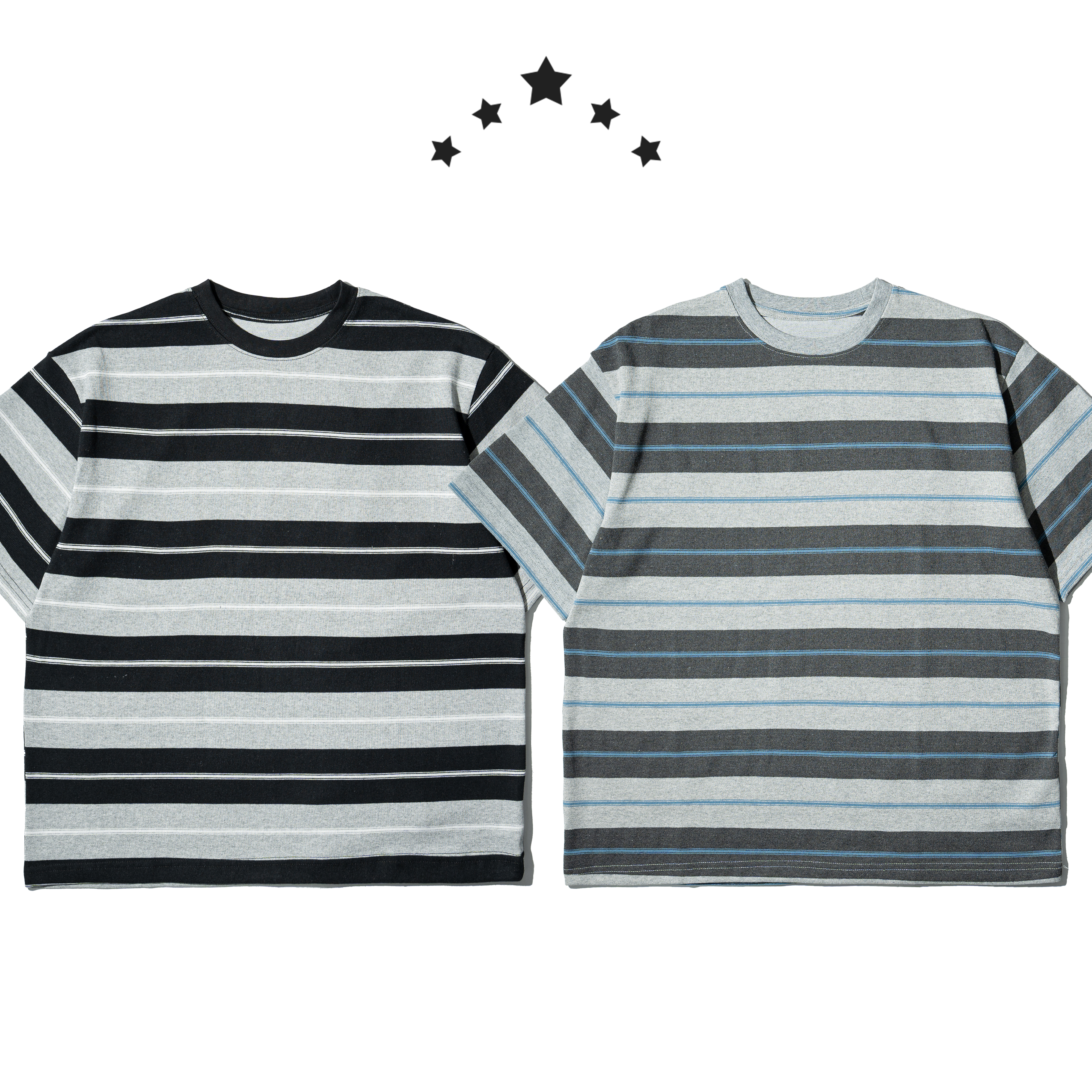 Multi Wide Stripe Tee 寬條紋 短袖Tee [O-T351]