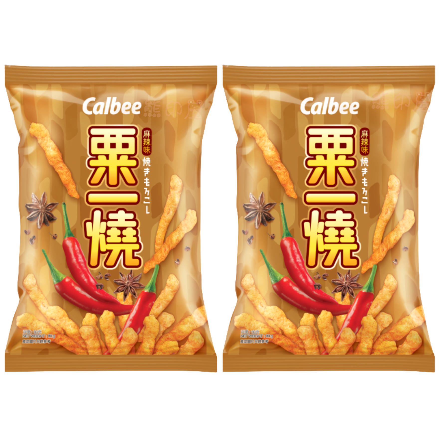 卡樂B粟一燒(麻辣味) 80G X2 (啡)