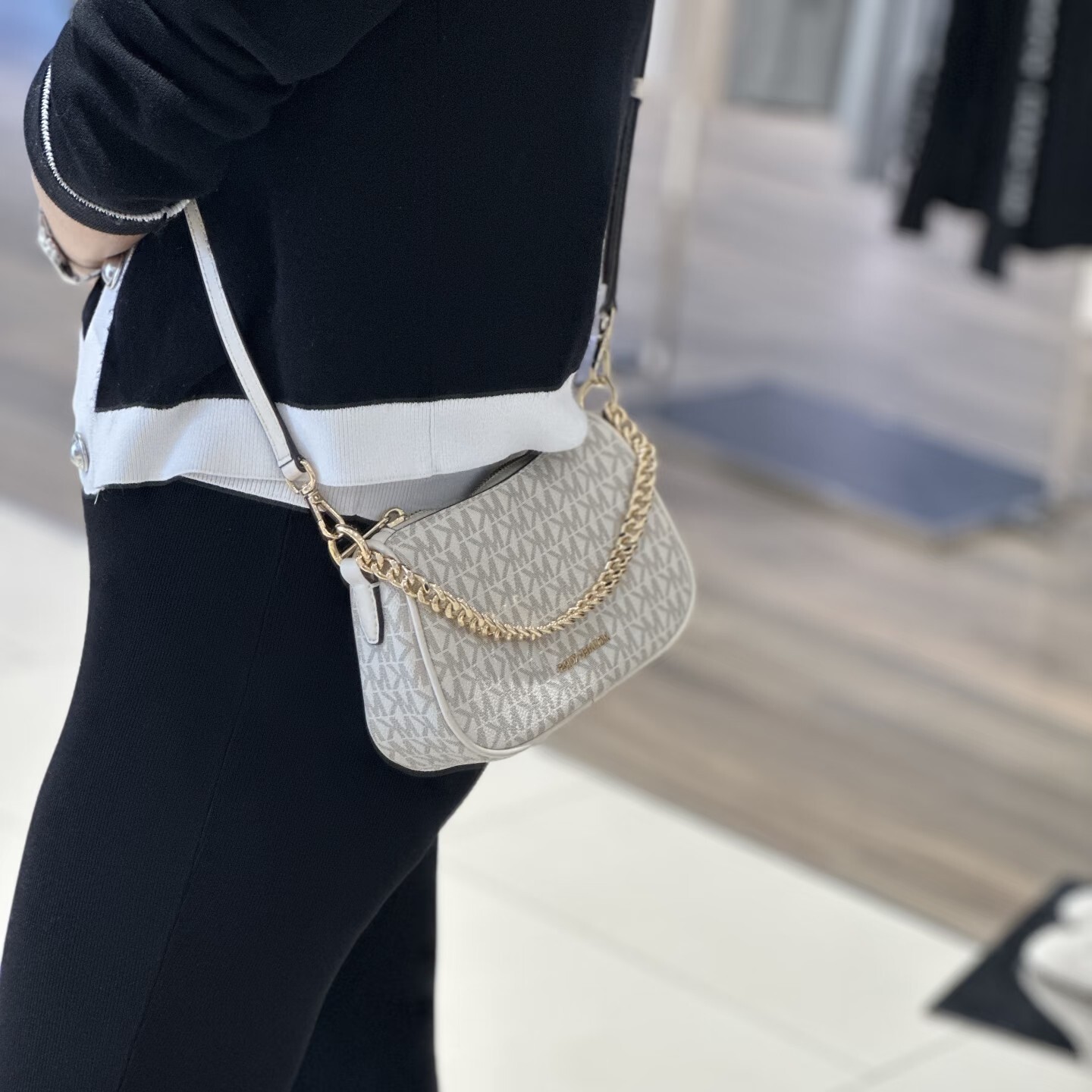 【預購】Michael Kors H051620 經典老花鏈條兩用腋下包